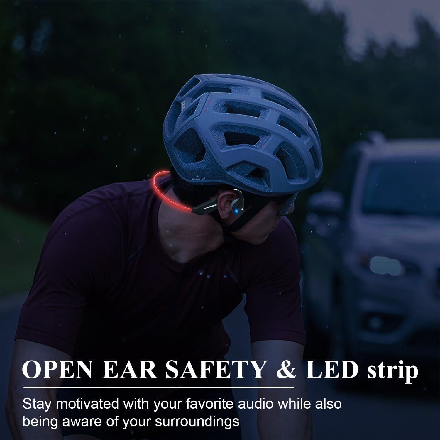 Auriculares de Conducción Ósea Praseno Bluetooth 5.3 IP67