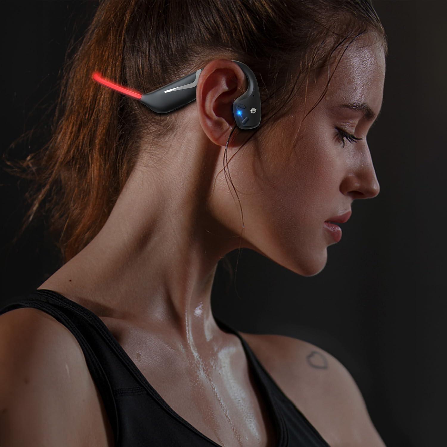 Auriculares de Conducción Ósea Praseno Bluetooth 5.3 IP67