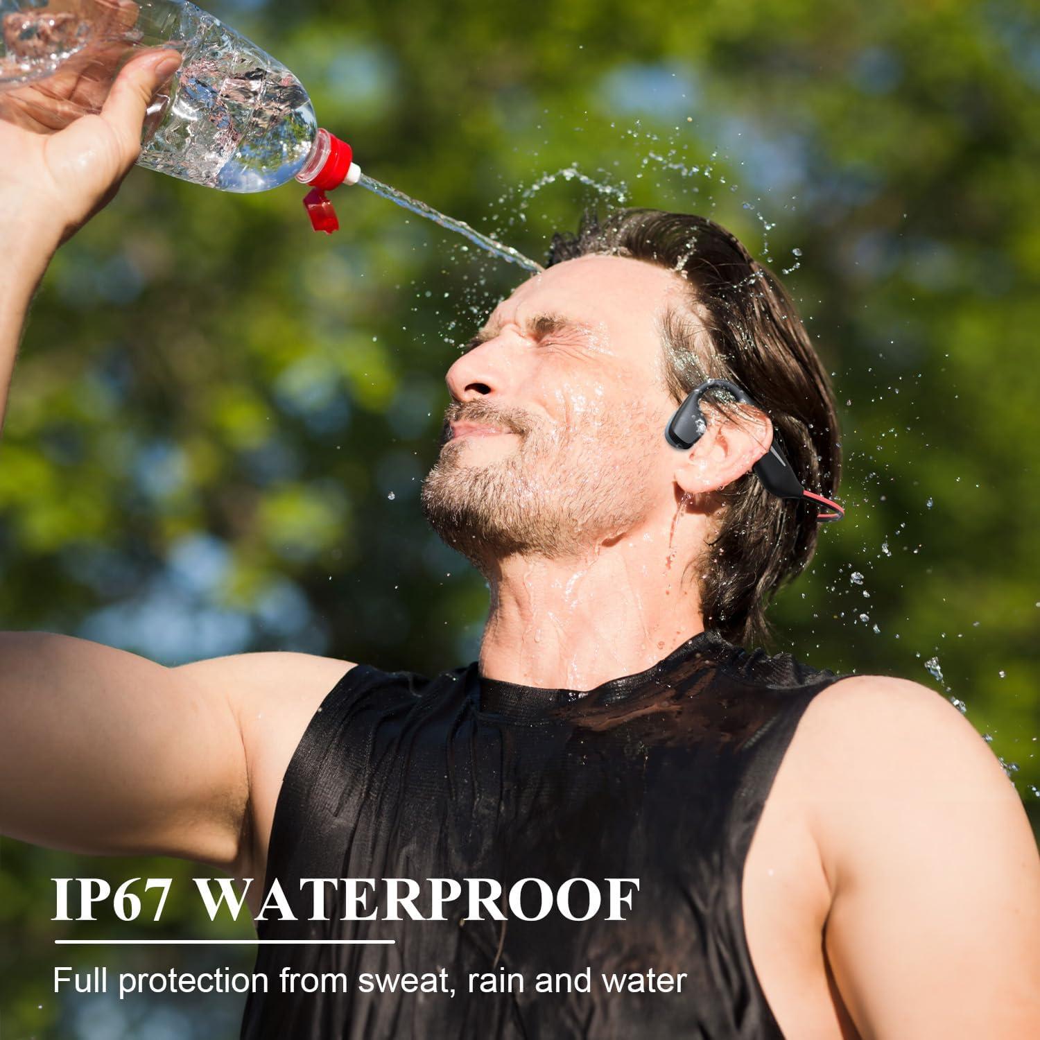 Auriculares de Conducción Ósea Praseno Bluetooth 5.3 IP67