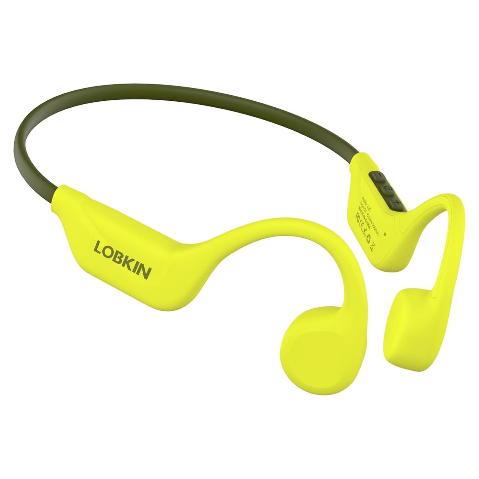 Auriculares LOBKIN X25 Conducción Ósea Bluetooth 5.4 Amarillo