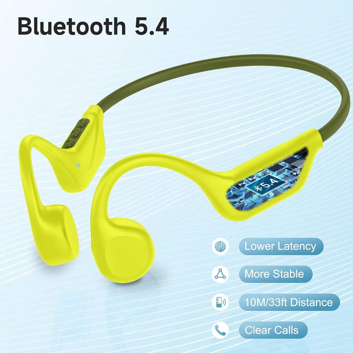 Auriculares LOBKIN X25 Conducción Ósea Bluetooth 5.4 Amarillo
