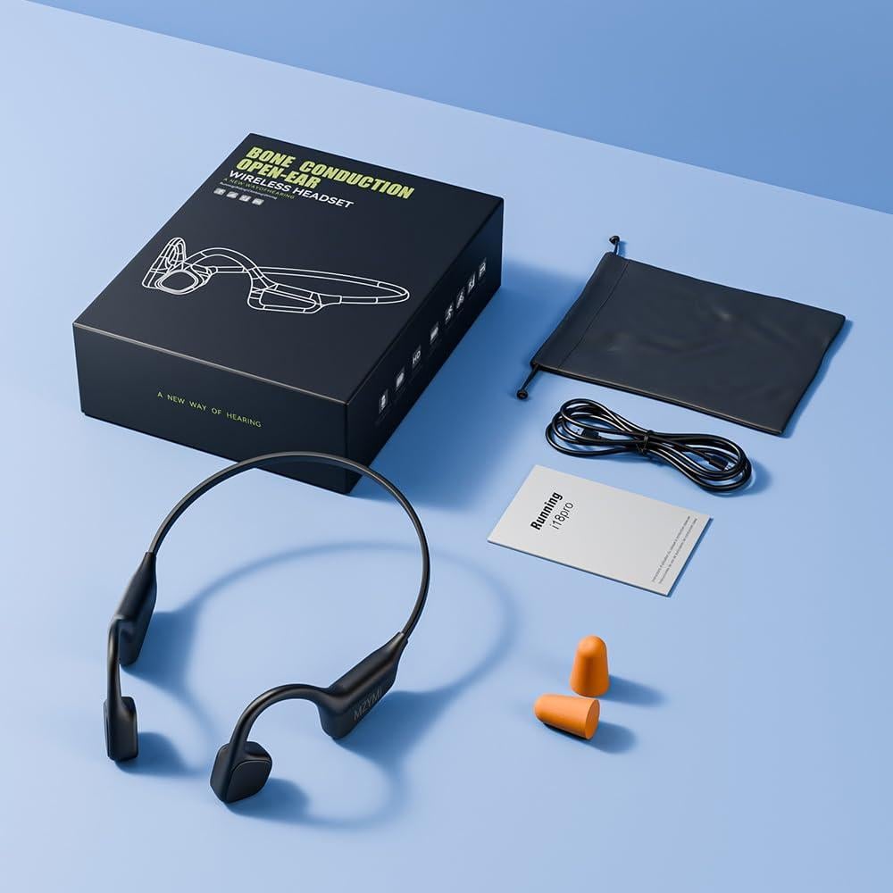 Auriculares Inalámbricos MZYMI de Conducción Ósea IPX6 - Negro