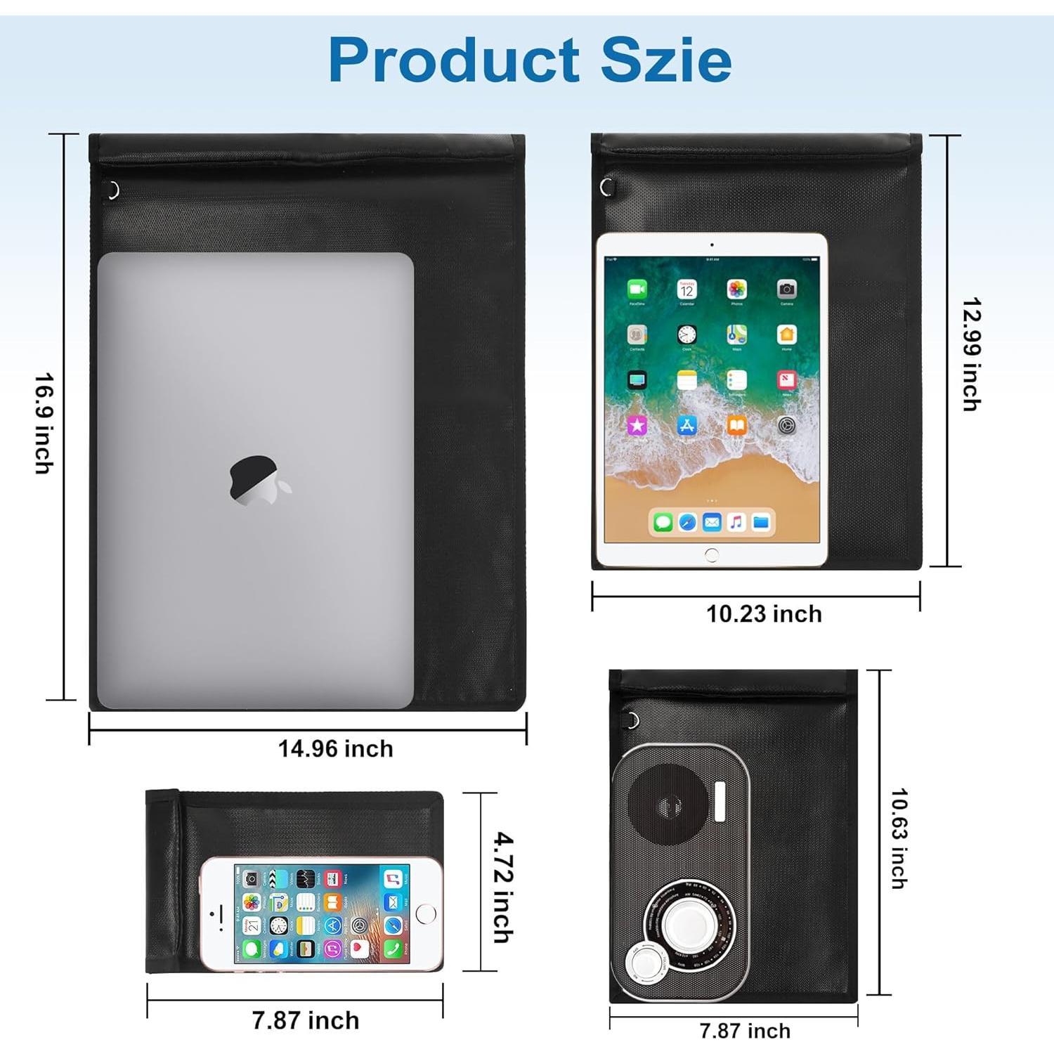 Paquete de 4 Bolsas Faraday EXLIFBAG Impermeables y Resistentes