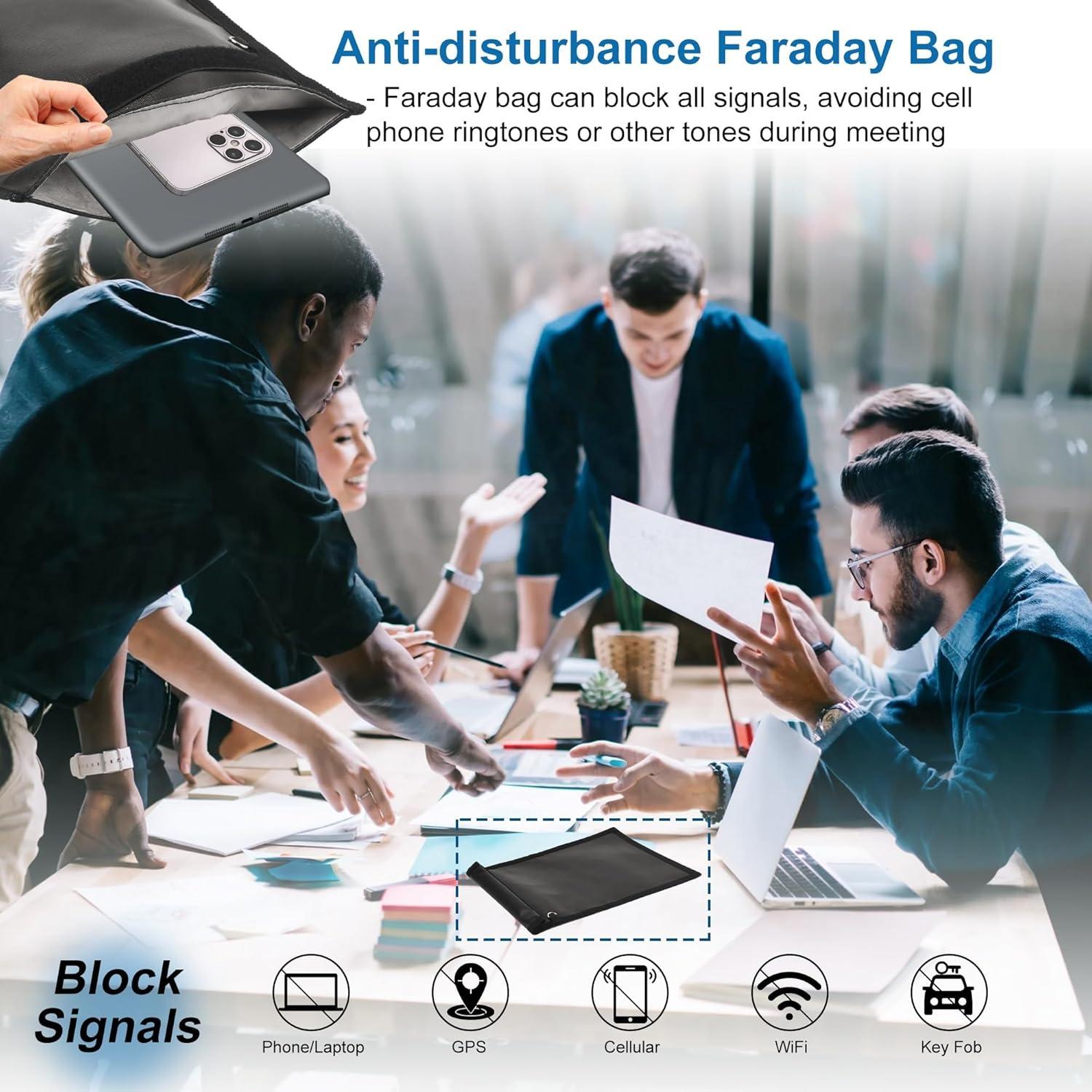 Paquete de 4 Bolsas Faraday EXLIFBAG Impermeables y Resistentes