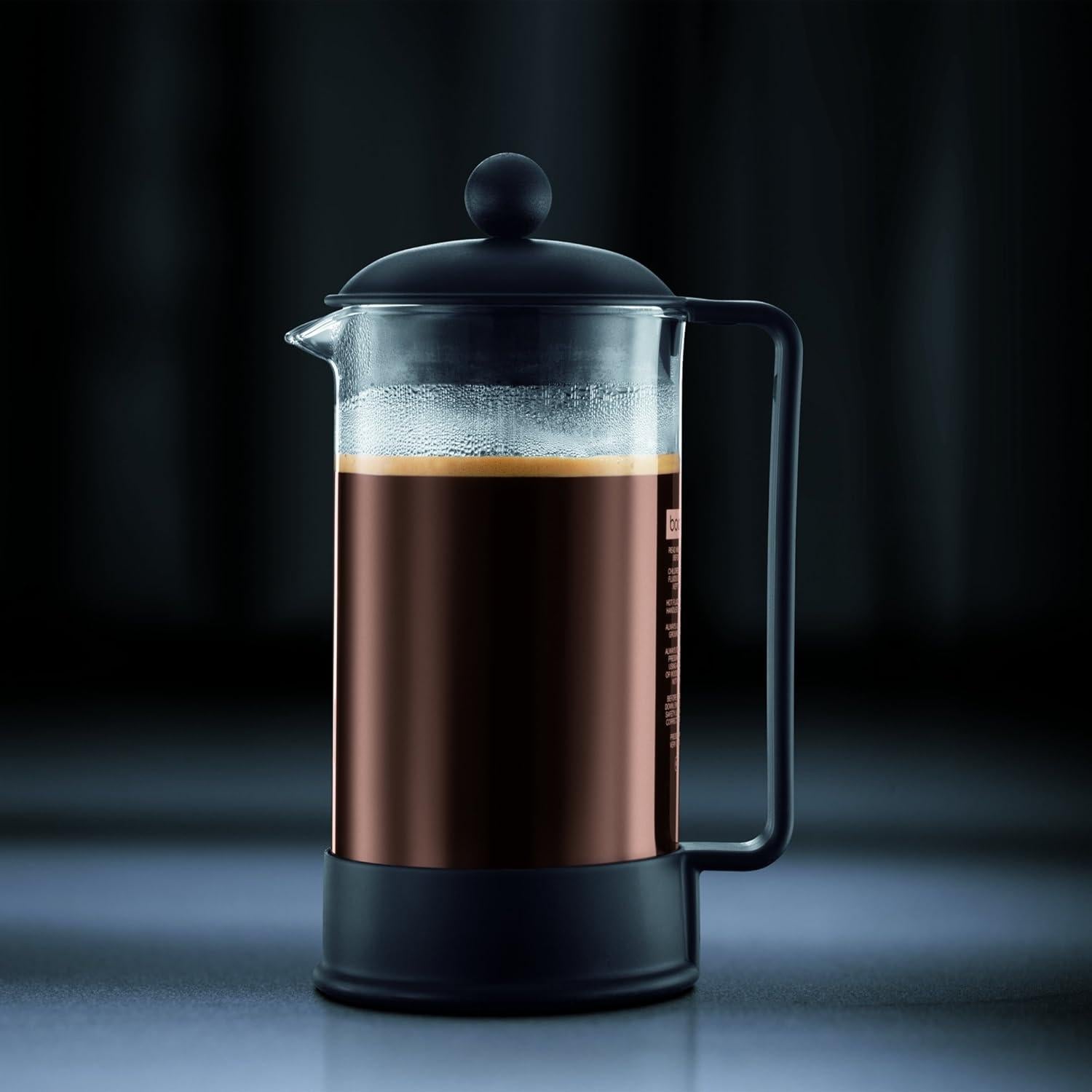 Cafetera de Émbolo Bodum Brasil 1000 ml Vidrio Negro