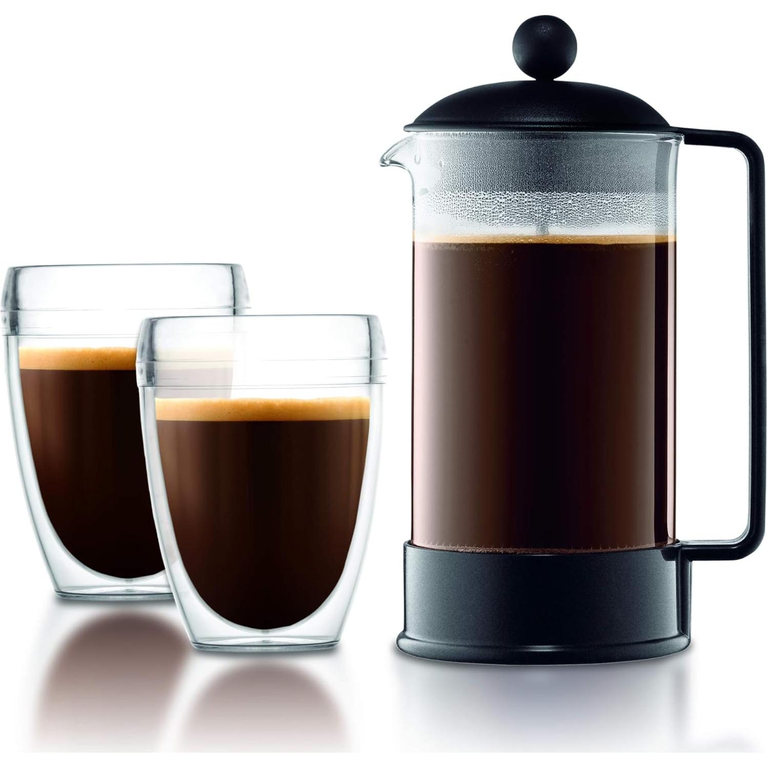 Cafetera de Émbolo Bodum Brasil 1000 ml Vidrio Negro