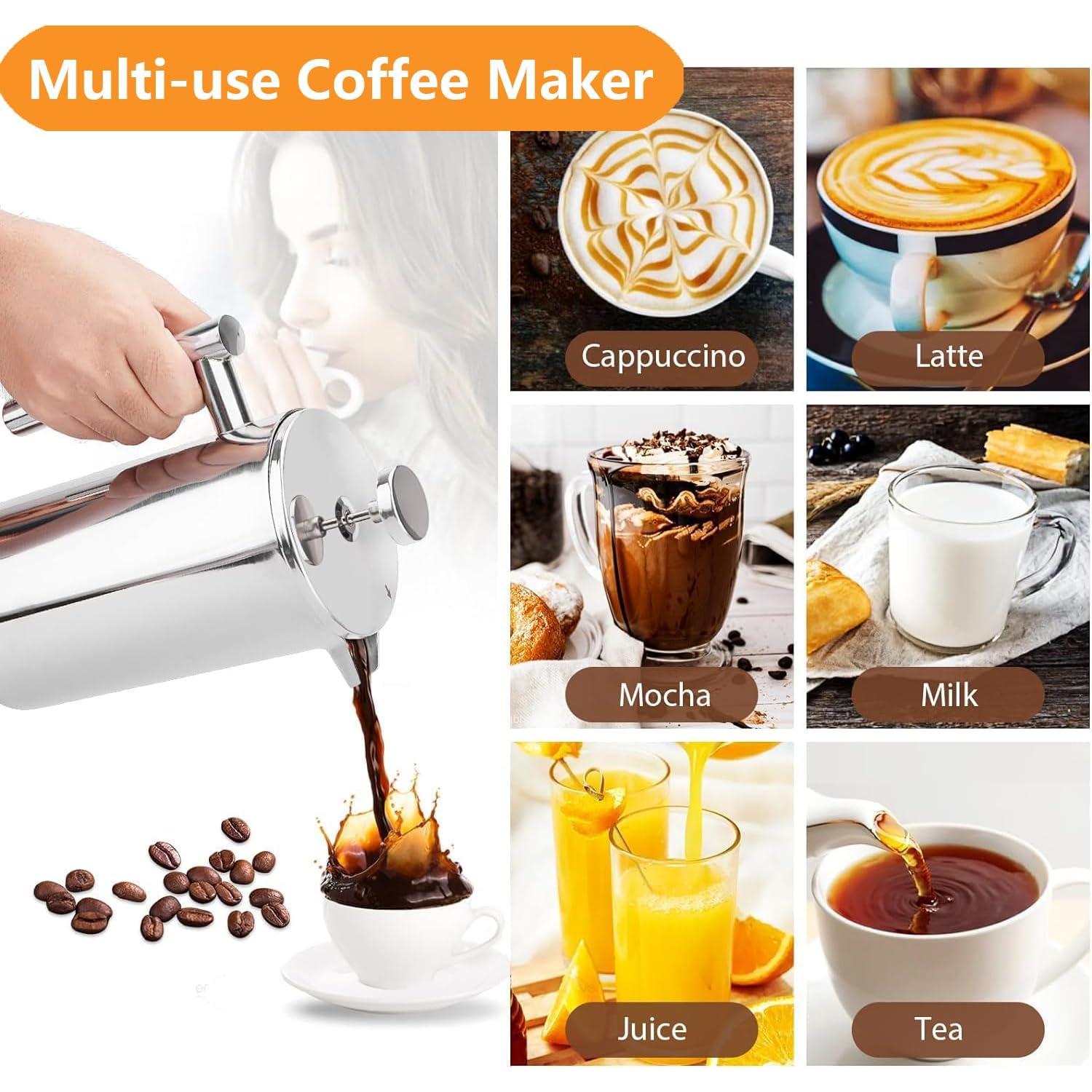 Prensa Francesa 350ml Meelio Acero Inoxidable Camping