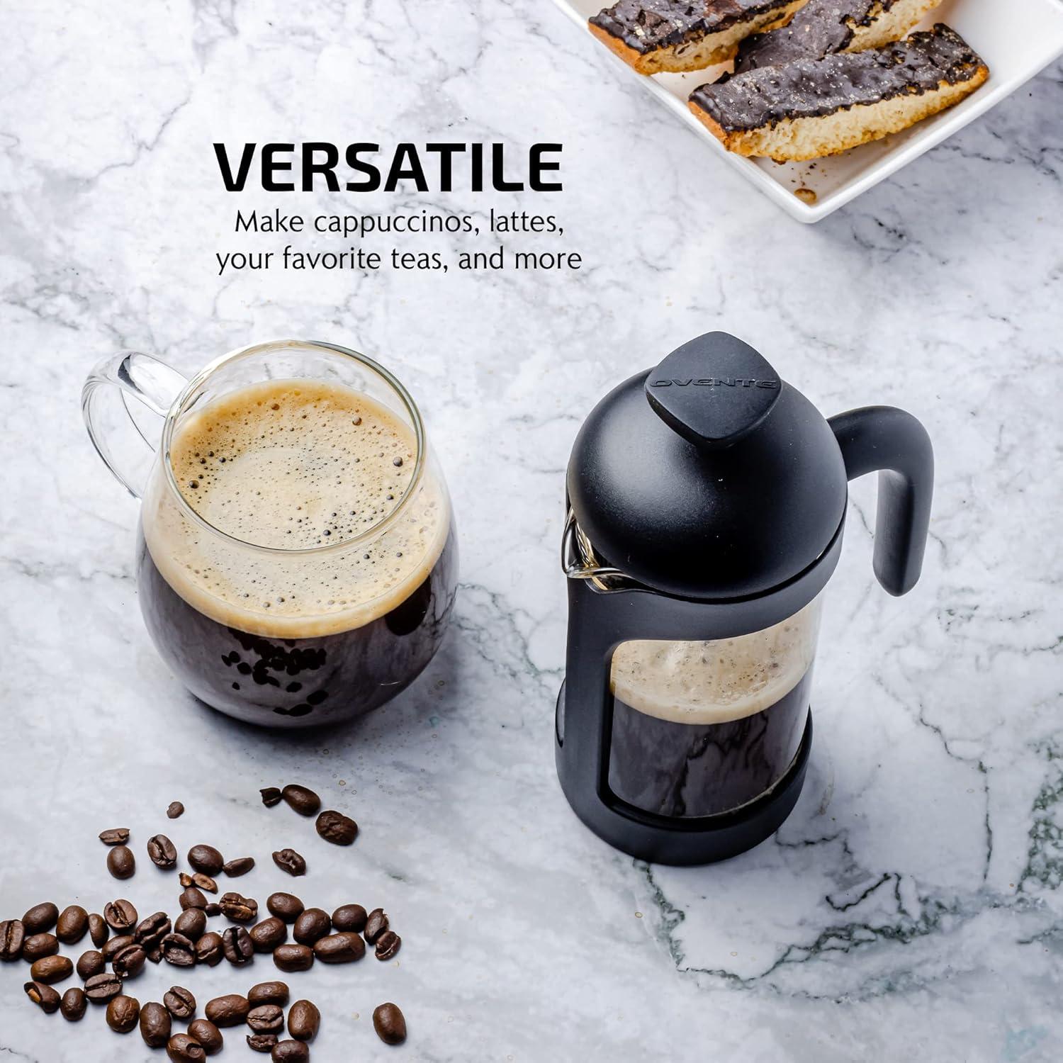 Cafetera Prensa Francesa OVENTE 0.35L Vidrio Borosilicato