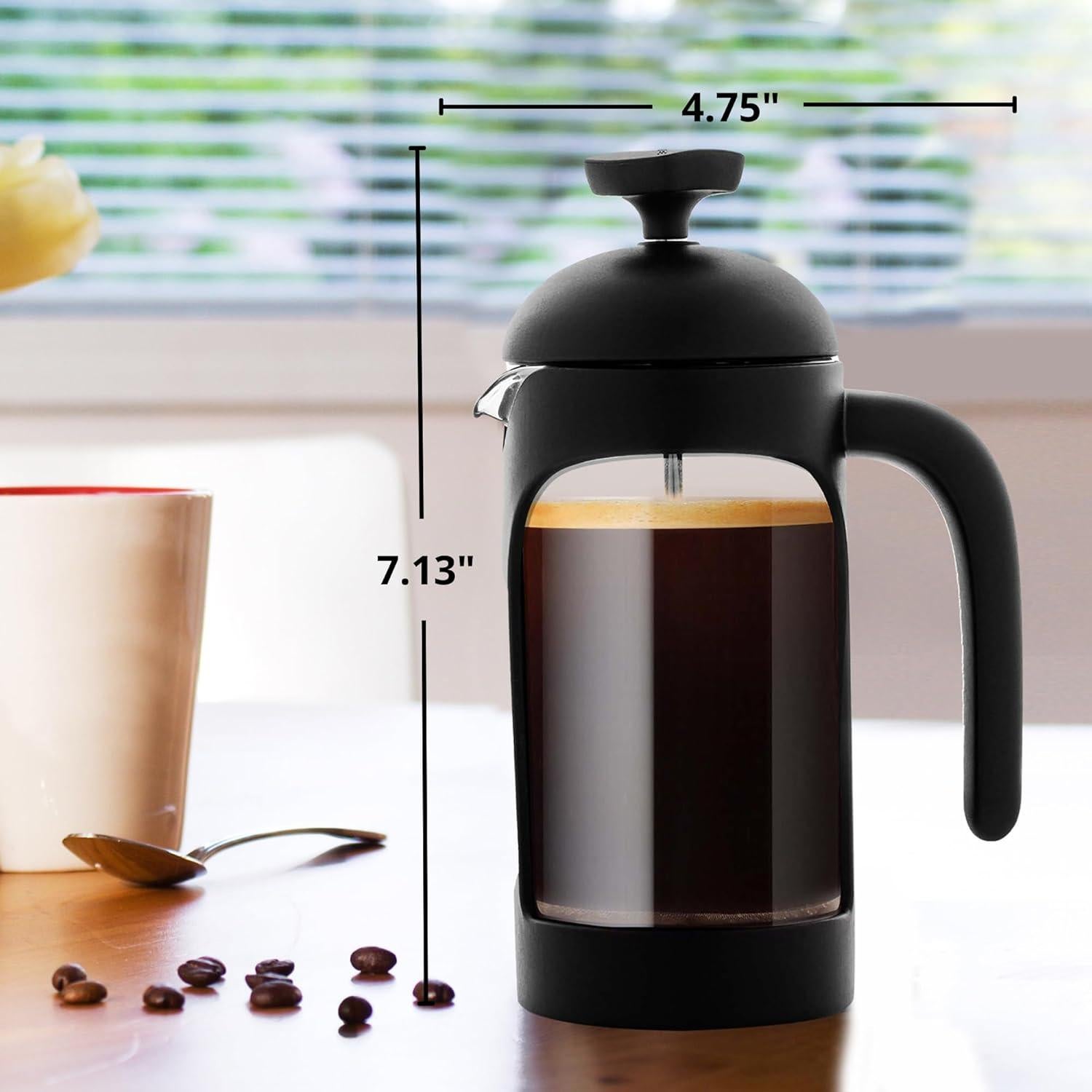 Cafetera Prensa Francesa OVENTE 0.35L Vidrio Borosilicato