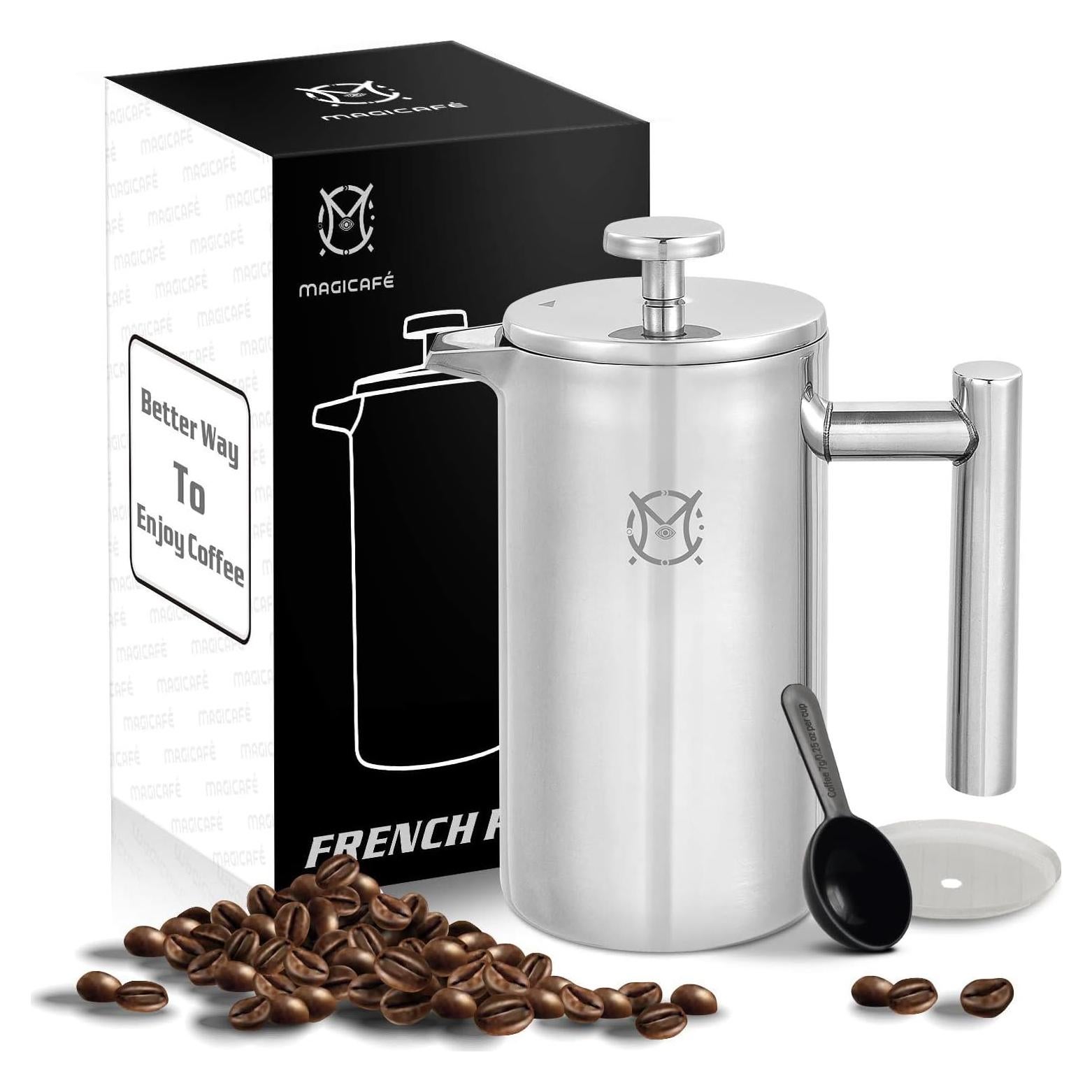 Cafetera Prensa Francesa MAGICAFÉ 350ml Acero Inoxidable Térmica