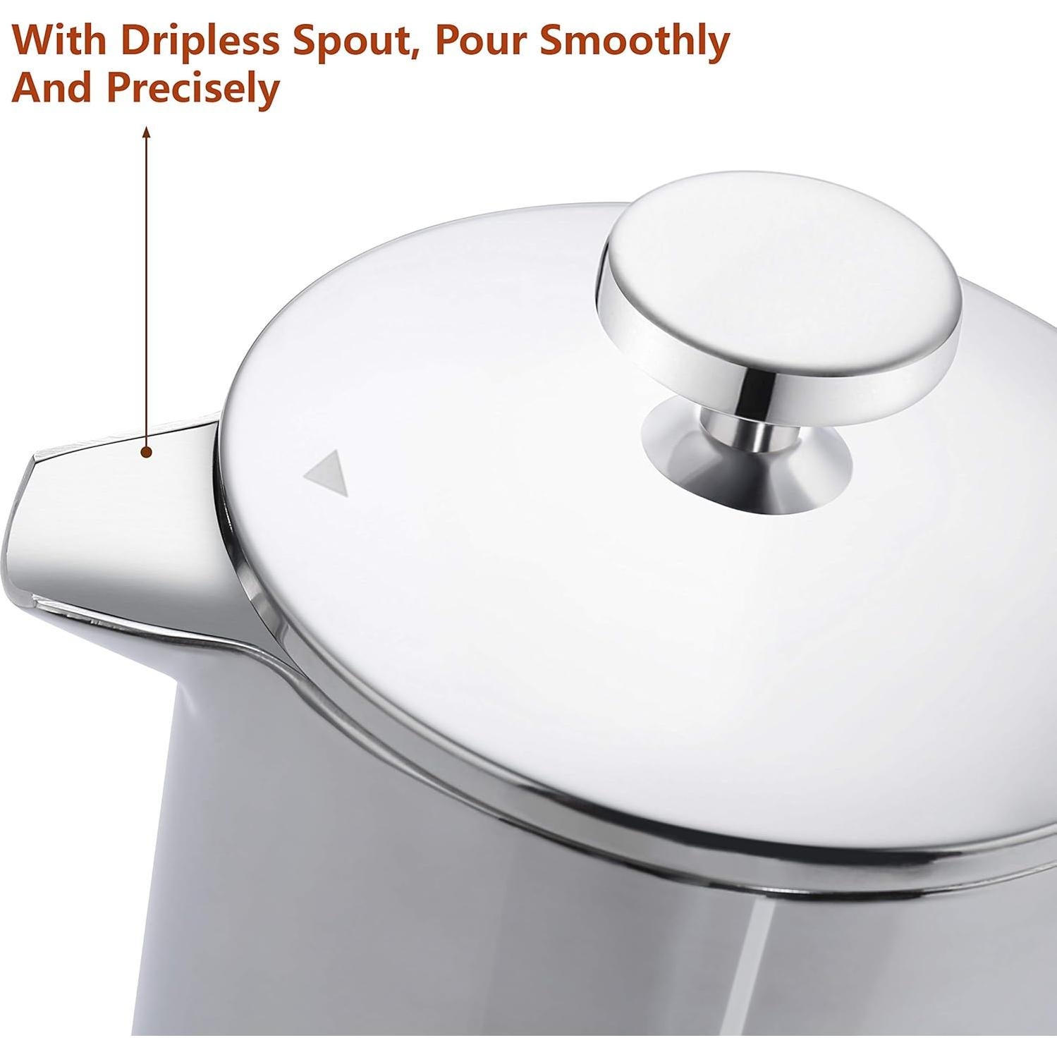 Cafetera Prensa Francesa MAGICAFÉ 350ml Acero Inoxidable Térmica