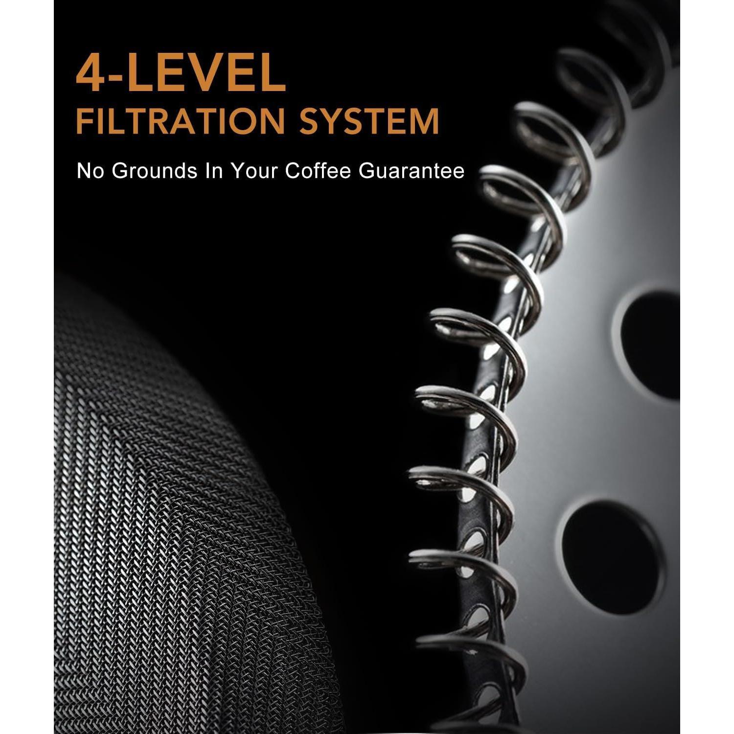 Cafetera Prensa Francesa AMFOCUS 34oz Vidrio Borosilicato