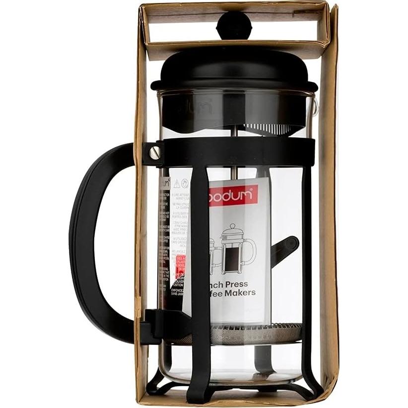 Prensa Francesa Bodum Java 1L Vidrio Borosilicato Negro