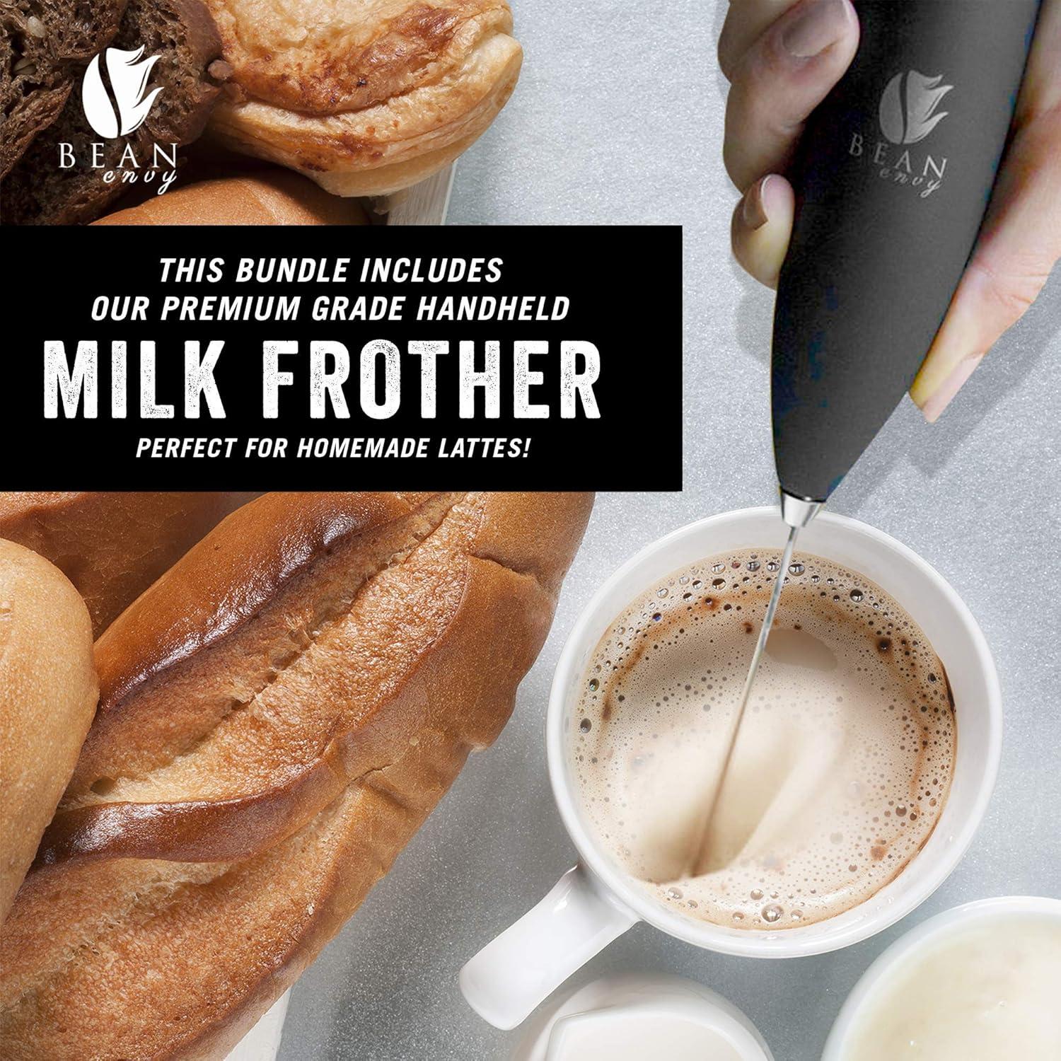 Cafetera Prensa Francesa Bean Envy 1L con Espumador de Leche