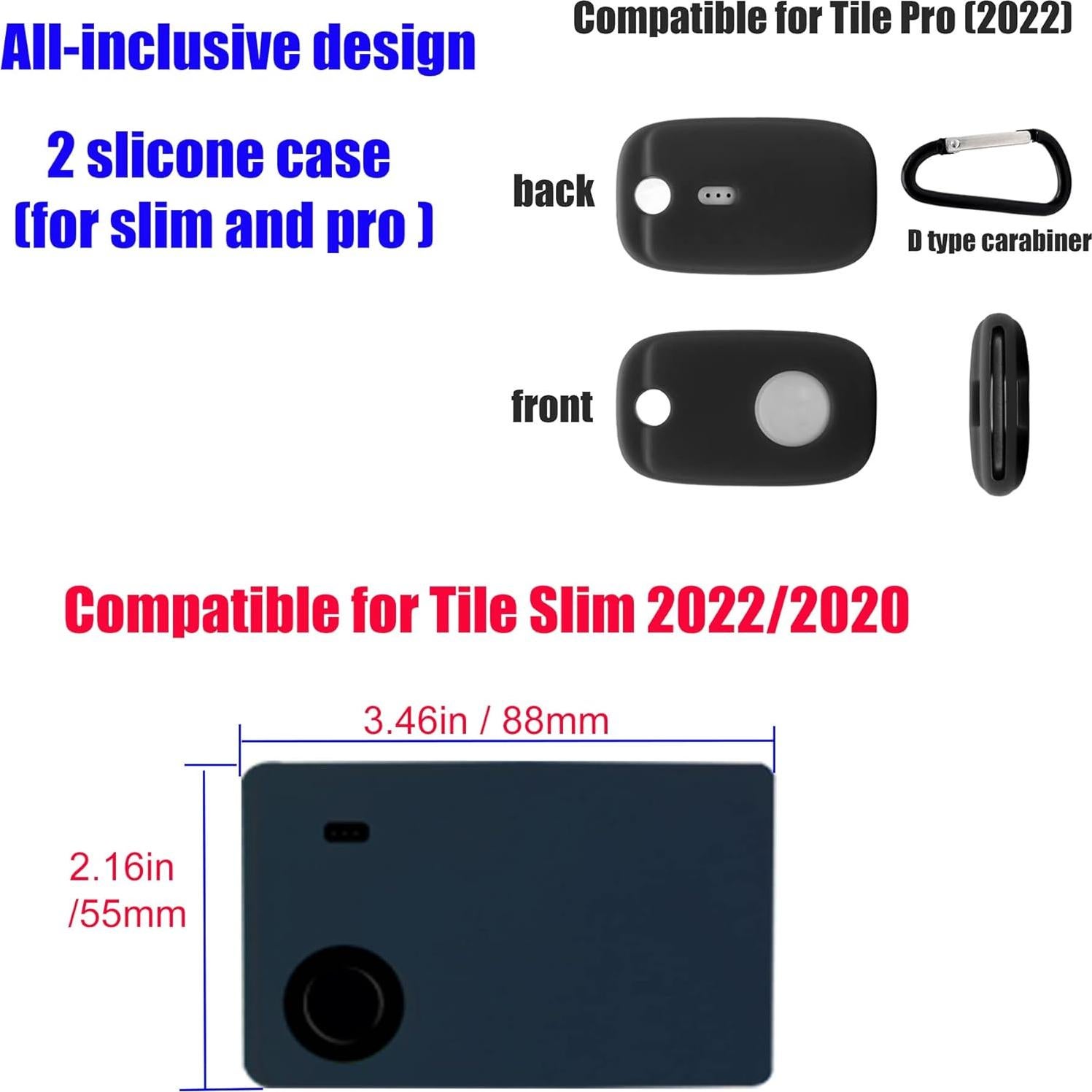 Funda de Silicona para Tile Pro y Slim 2022 - 2 Pack Gris