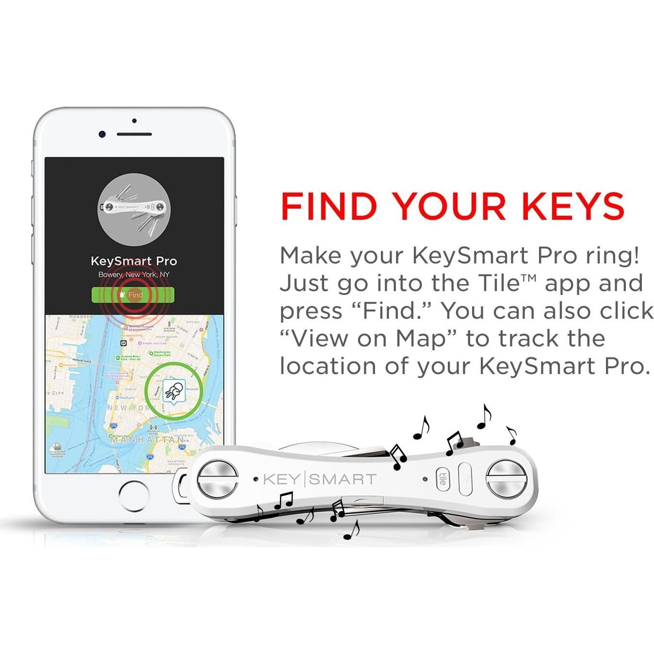 KeySmart Pro - Organizador de Llaves Inteligente con Bluetooth y Linterna LED