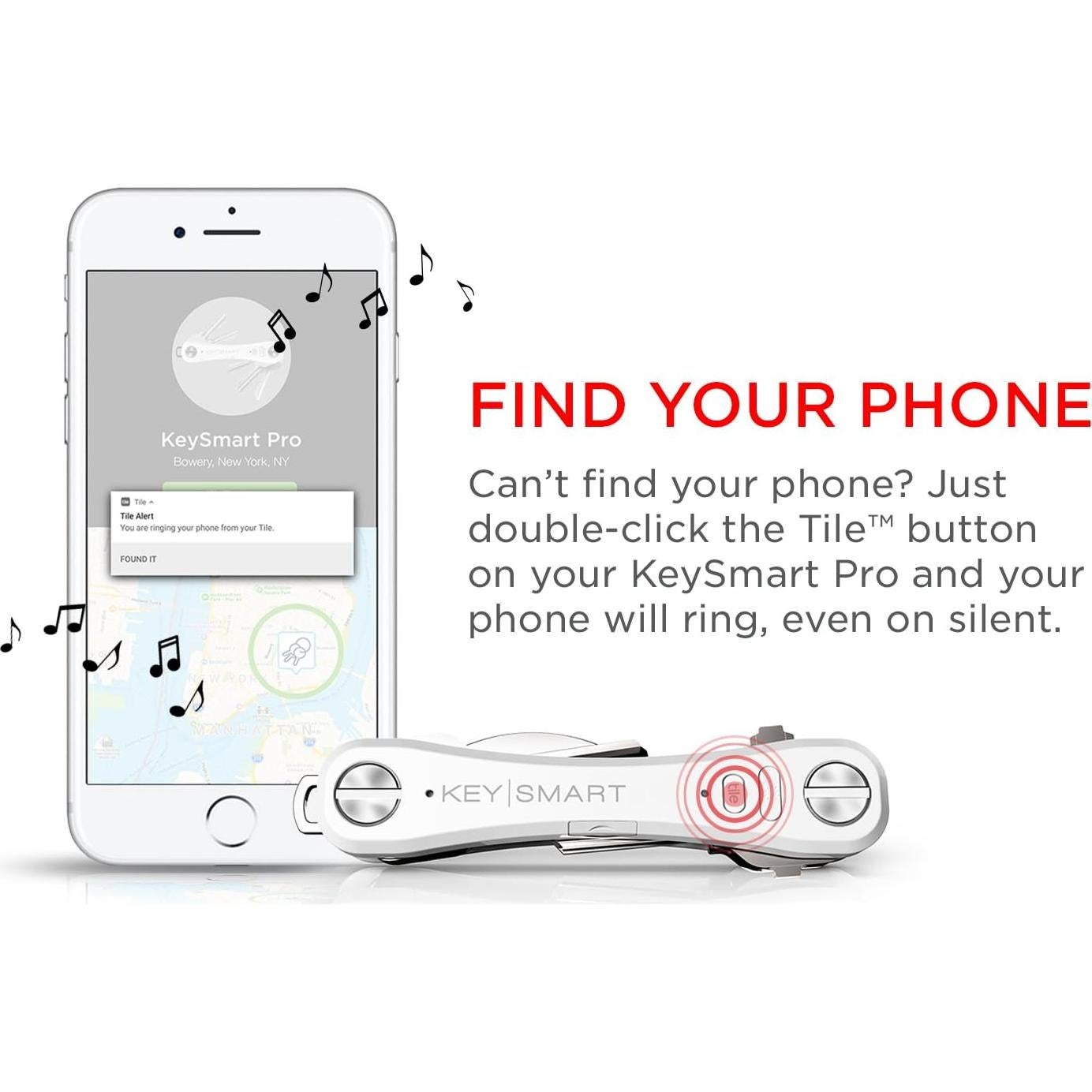 KeySmart Pro - Organizador de Llaves Inteligente con Bluetooth y Linterna LED