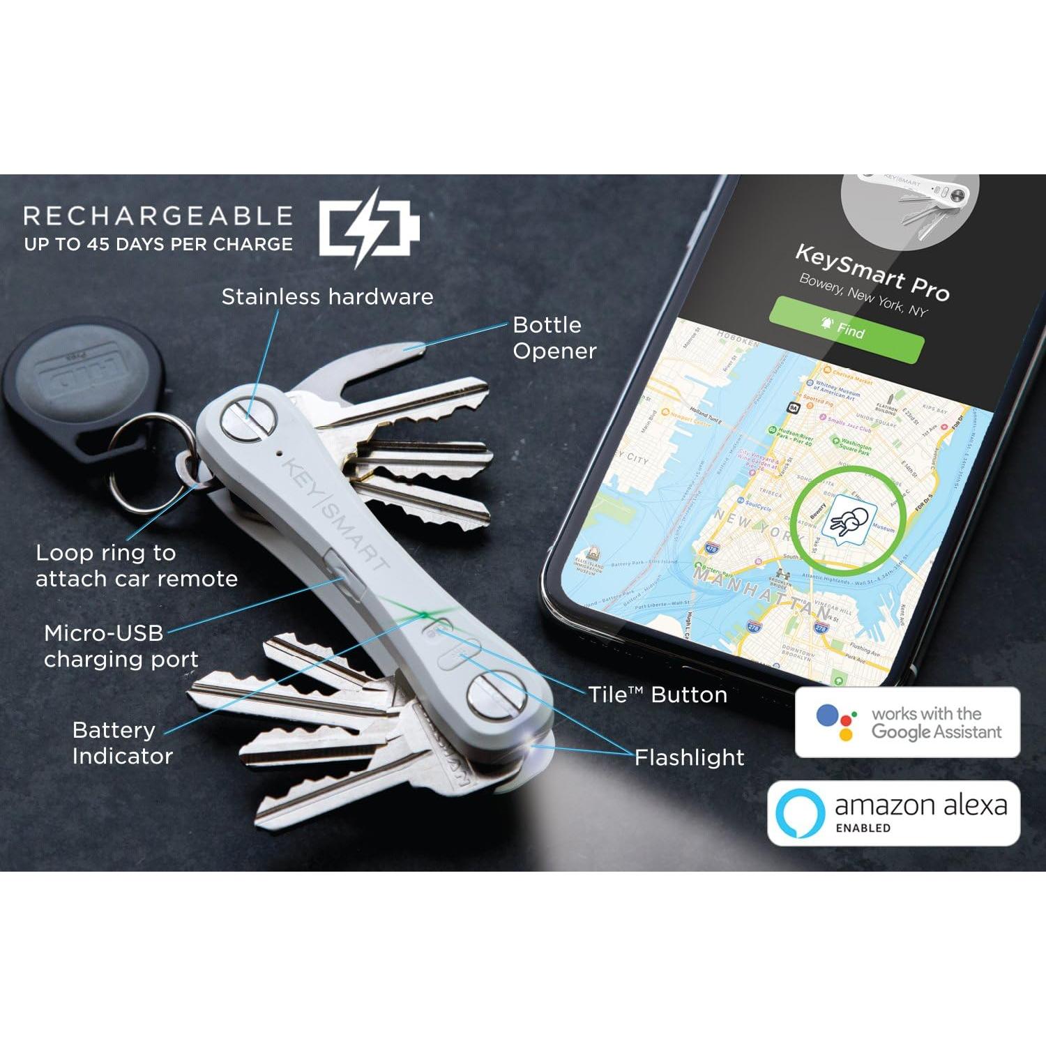 KeySmart Pro - Organizador de Llaves Inteligente con Bluetooth y Linterna LED