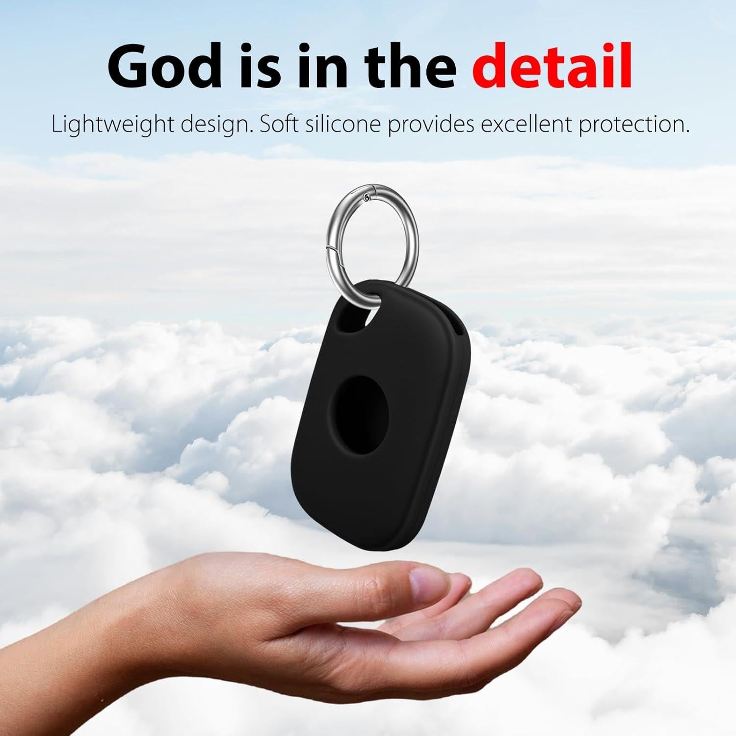 Funda de Silicona para Tile Pro 2024 con Llavero - Negro/Azul