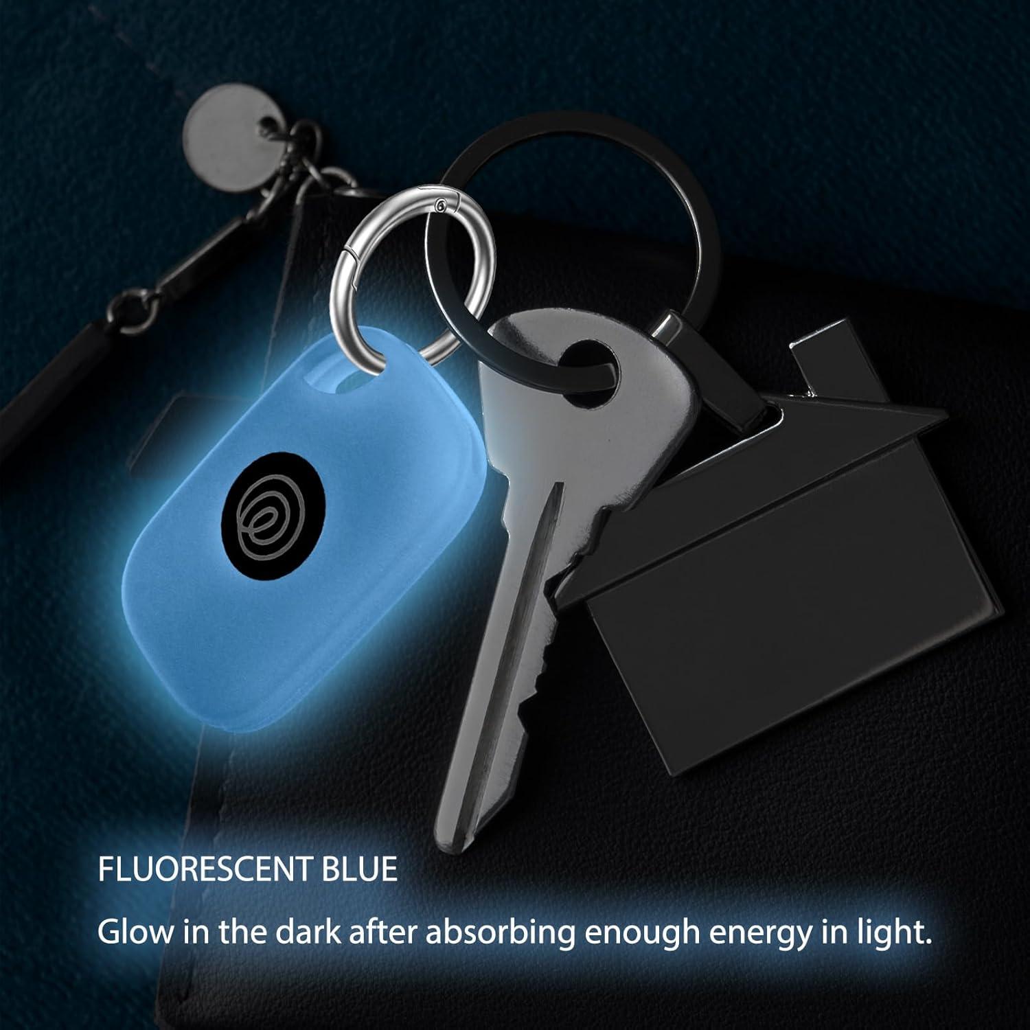 Funda de Silicona para Tile Pro 2024 con Llavero - Negro/Azul