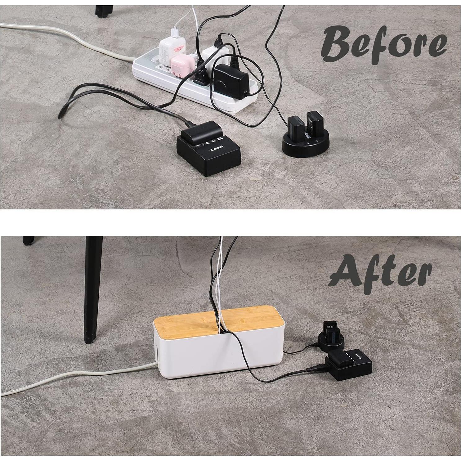 Caja de Gestión de Cables Changsuo Pequeña Blanca 30.48x10.16cm