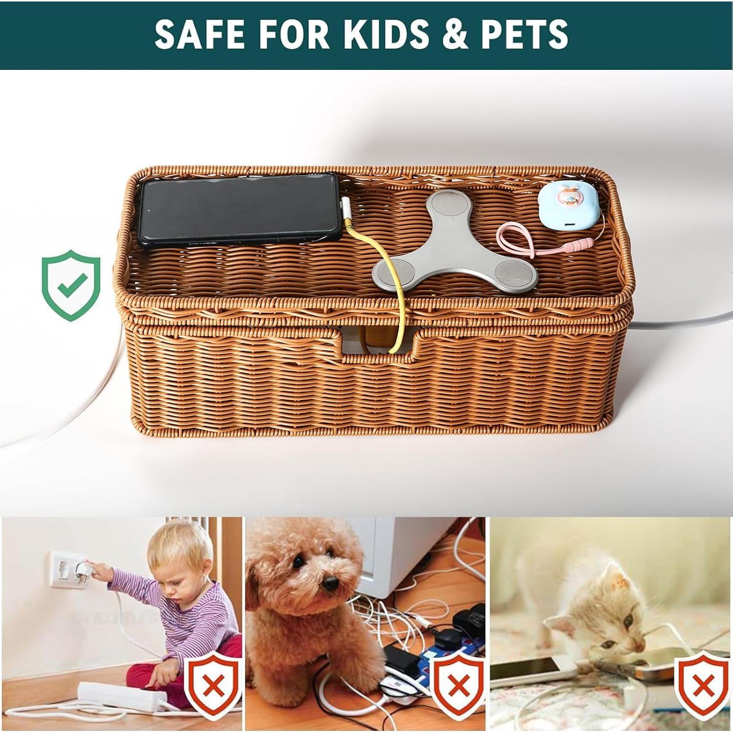 Caja Organizadora de Cables Quincry Natural 41.7x17x16.5cm