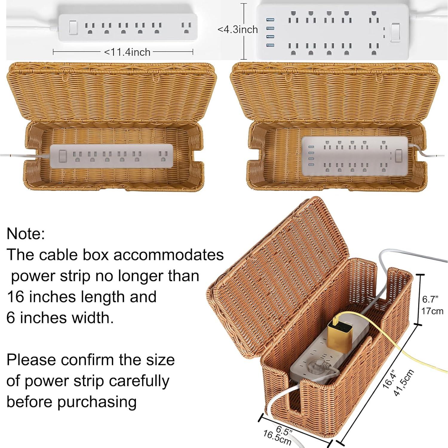 Caja Organizadora de Cables Quincry Natural 41.7x17x16.5cm