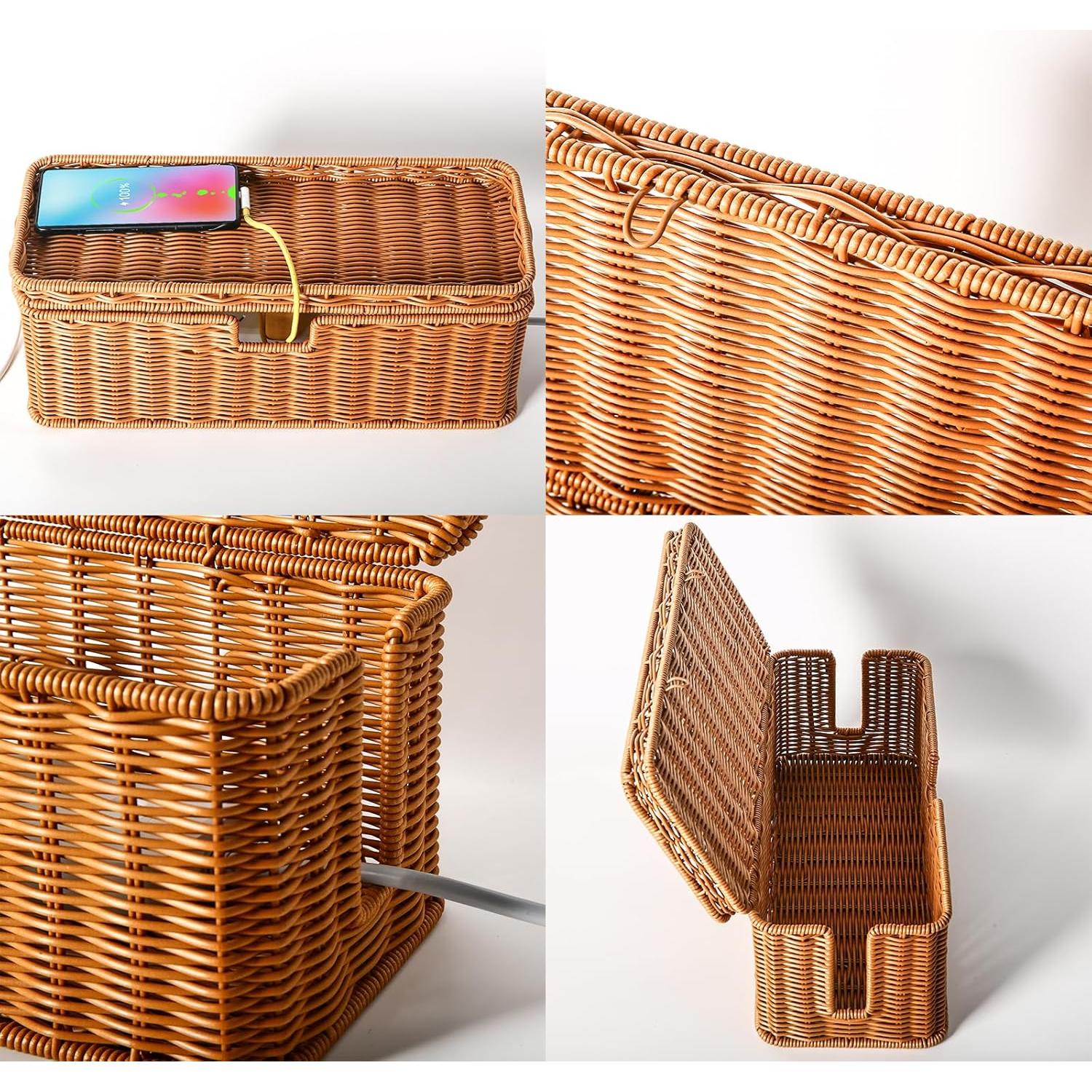 Caja Organizadora de Cables Quincry Natural 41.7x17x16.5cm