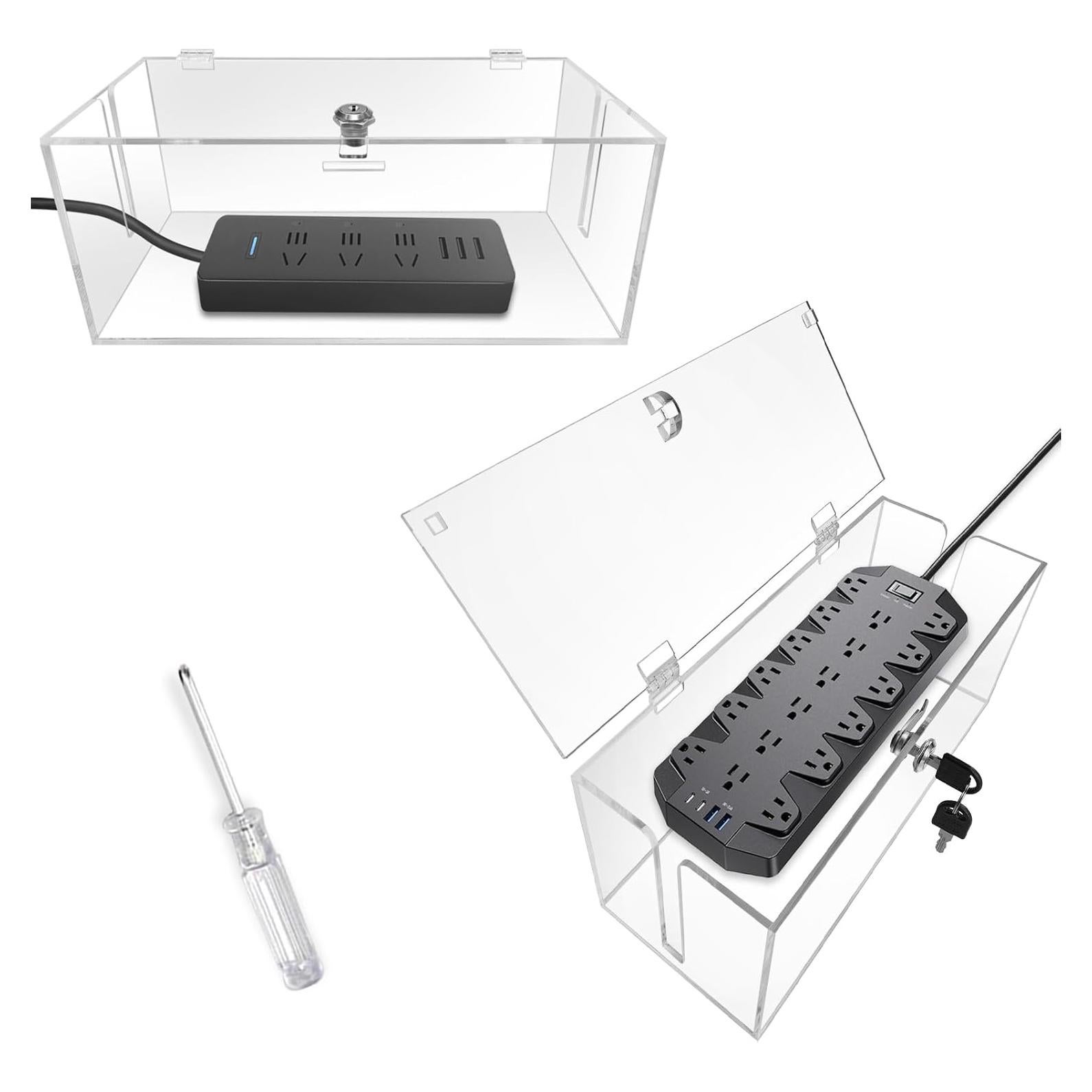 Organizador de Cables Acrílico 2PC PILISPARK a Prueba de Niños