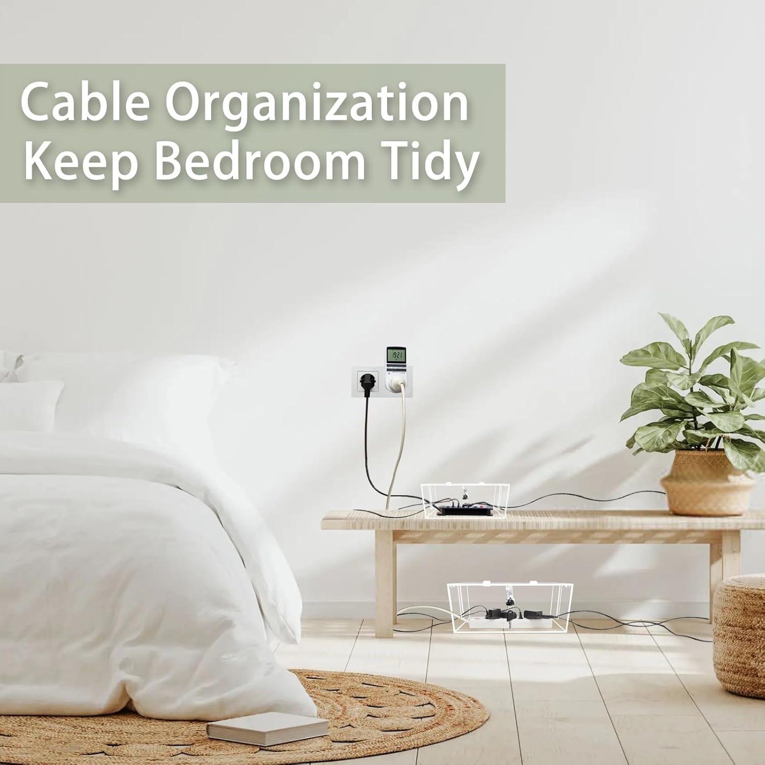 Organizador de Cables Acrílico 2PC PILISPARK a Prueba de Niños