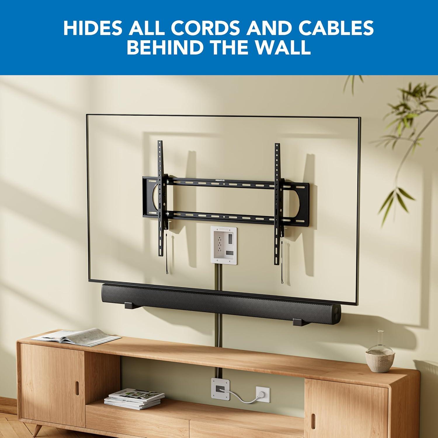 Kit Concealador de Cables Mount-It! para TV en Pared 2.74m