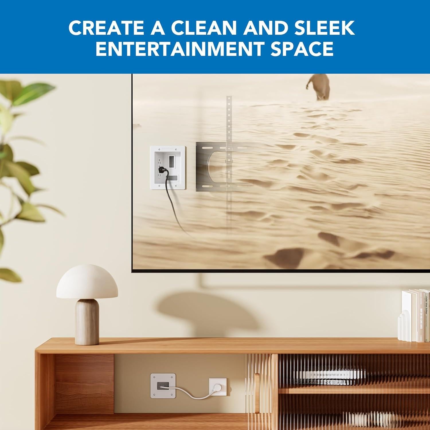 Kit Concealador de Cables Mount-It! para TV en Pared 2.74m