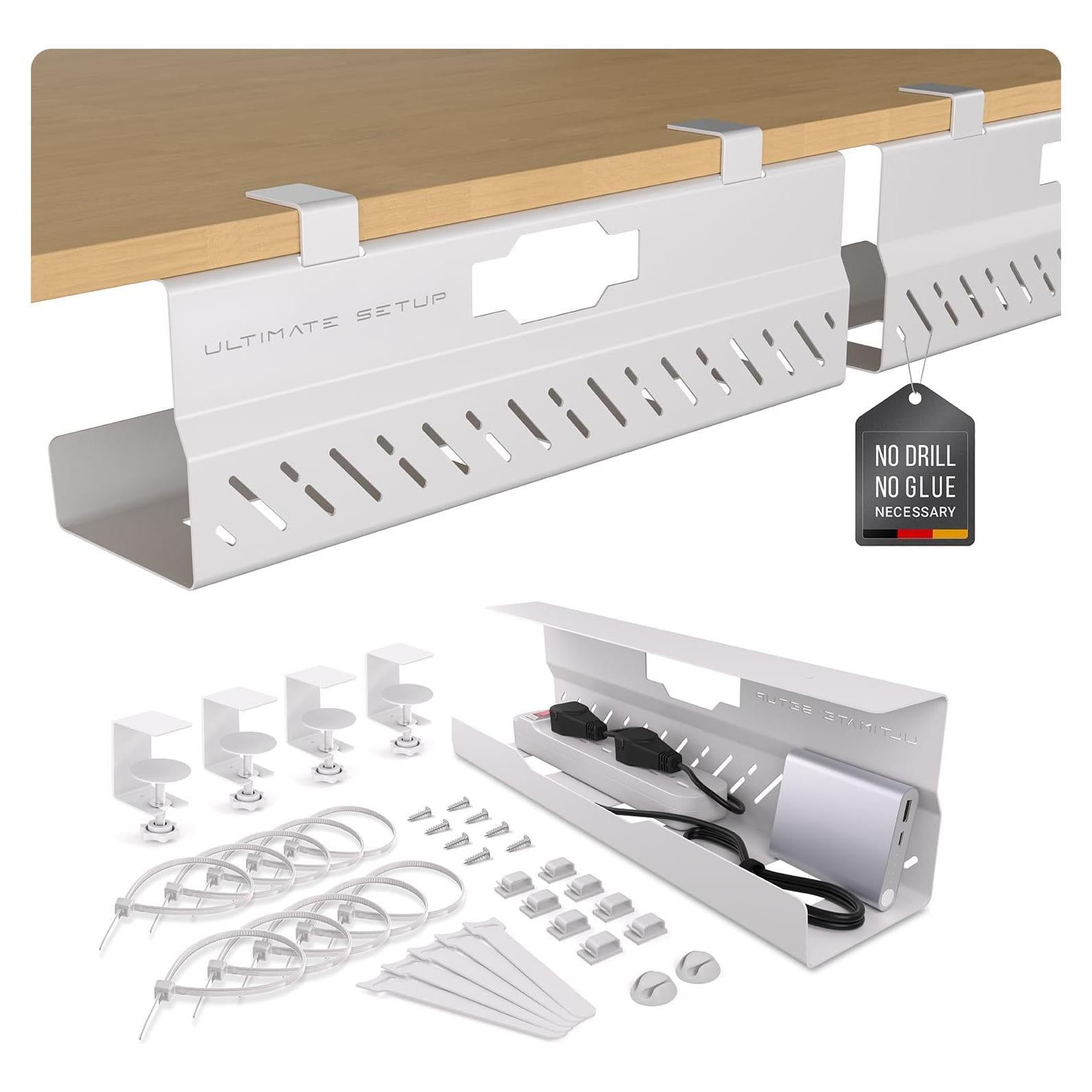 Bandeja de gestión de cables Ultimate Setup - 2 piezas - Blanco