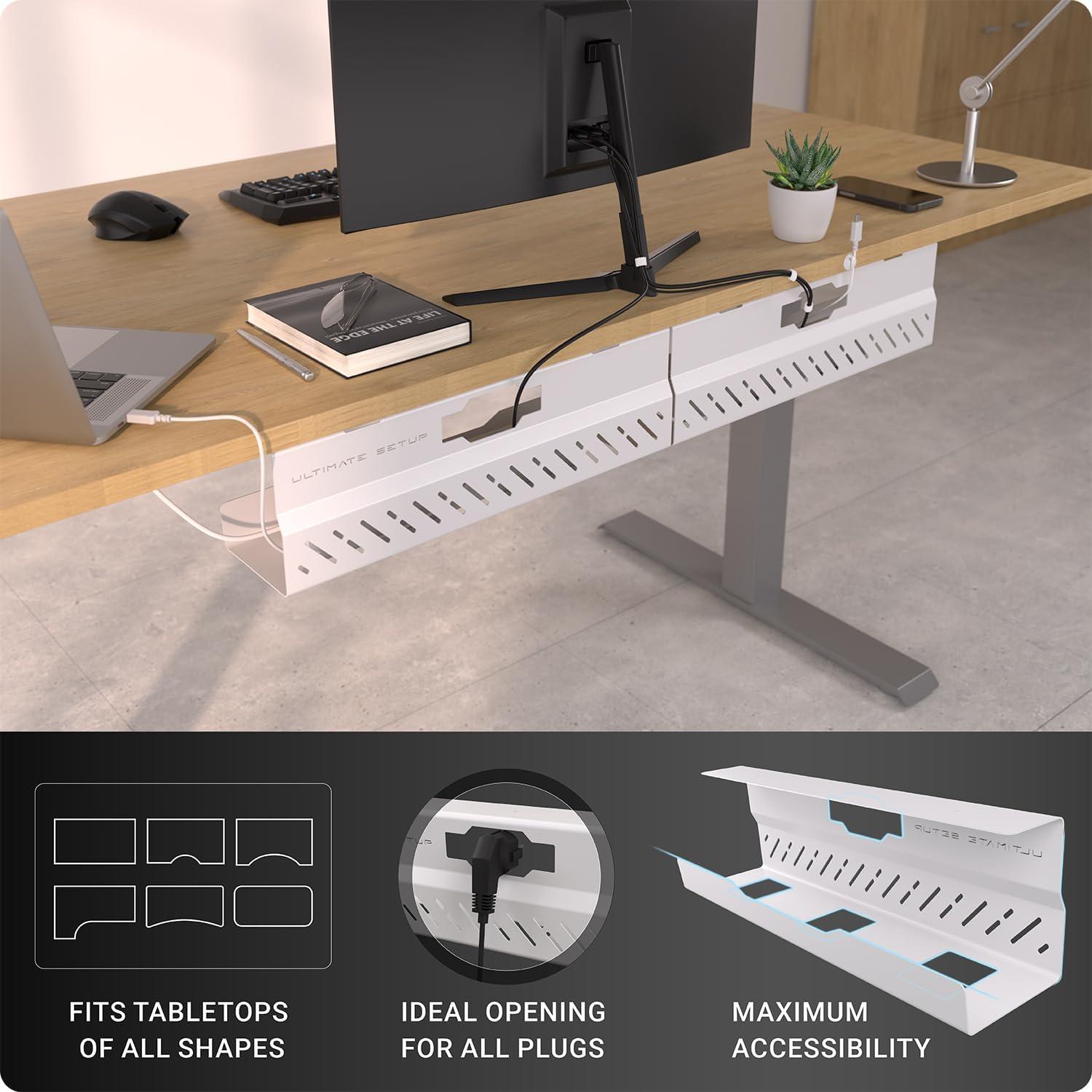 Bandeja de gestión de cables Ultimate Setup - 2 piezas - Blanco