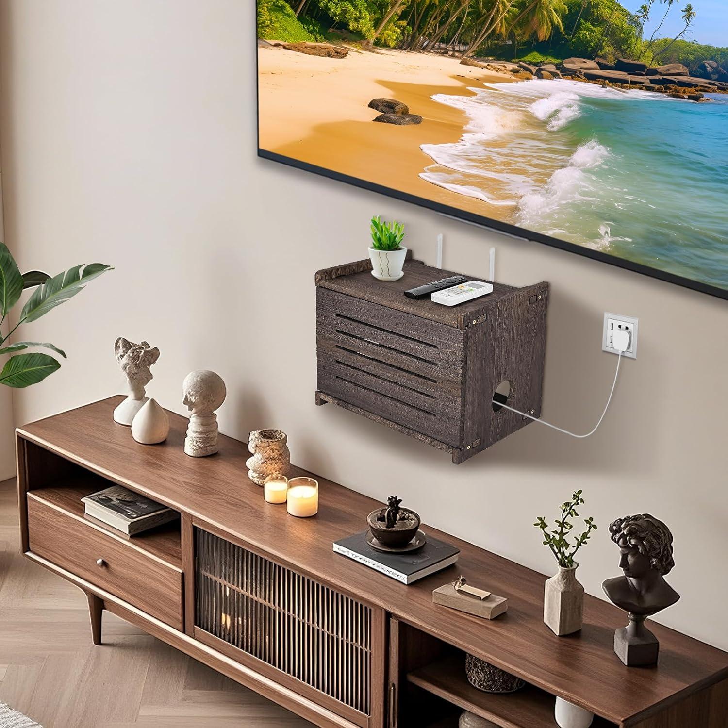 Estante para Router y Proyector BEARUT Madera Clásica