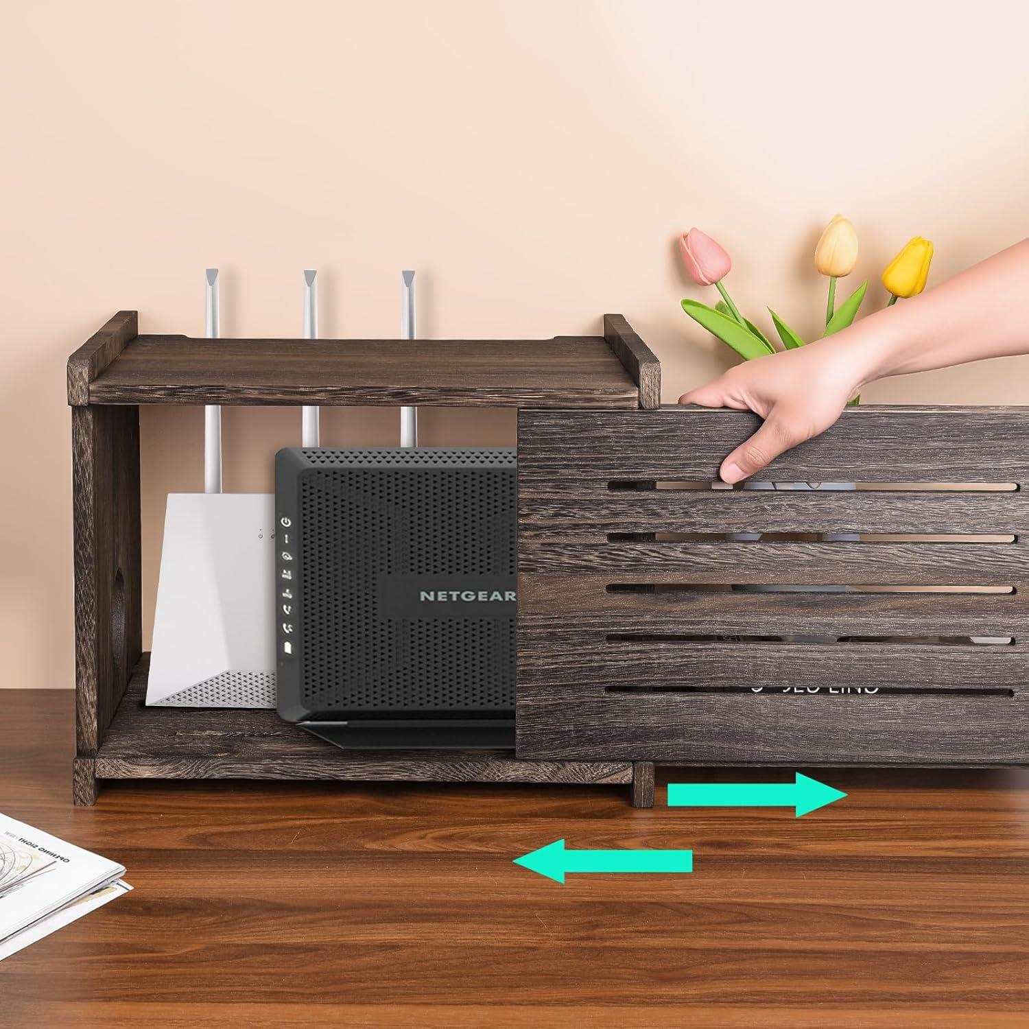 Estante para Router y Proyector BEARUT Madera Clásica