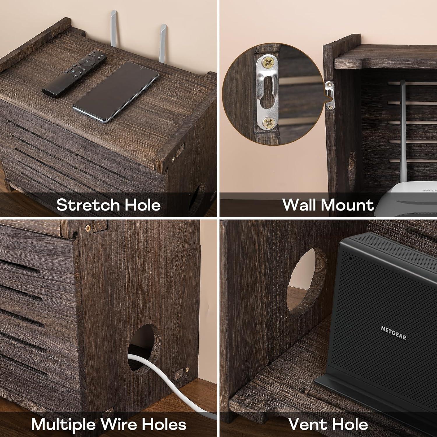 Estante para Router y Proyector BEARUT Madera Clásica