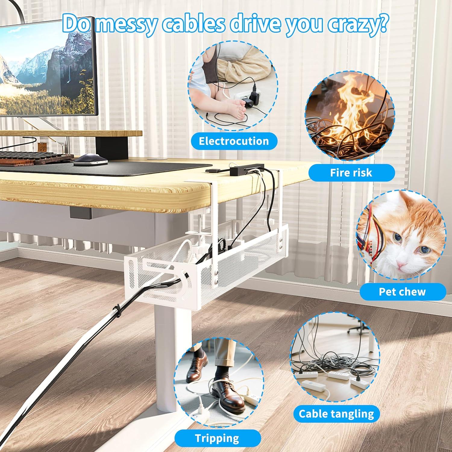 Organizador de Cables SONATURE 15.8" Blanco Sin Perforaciones