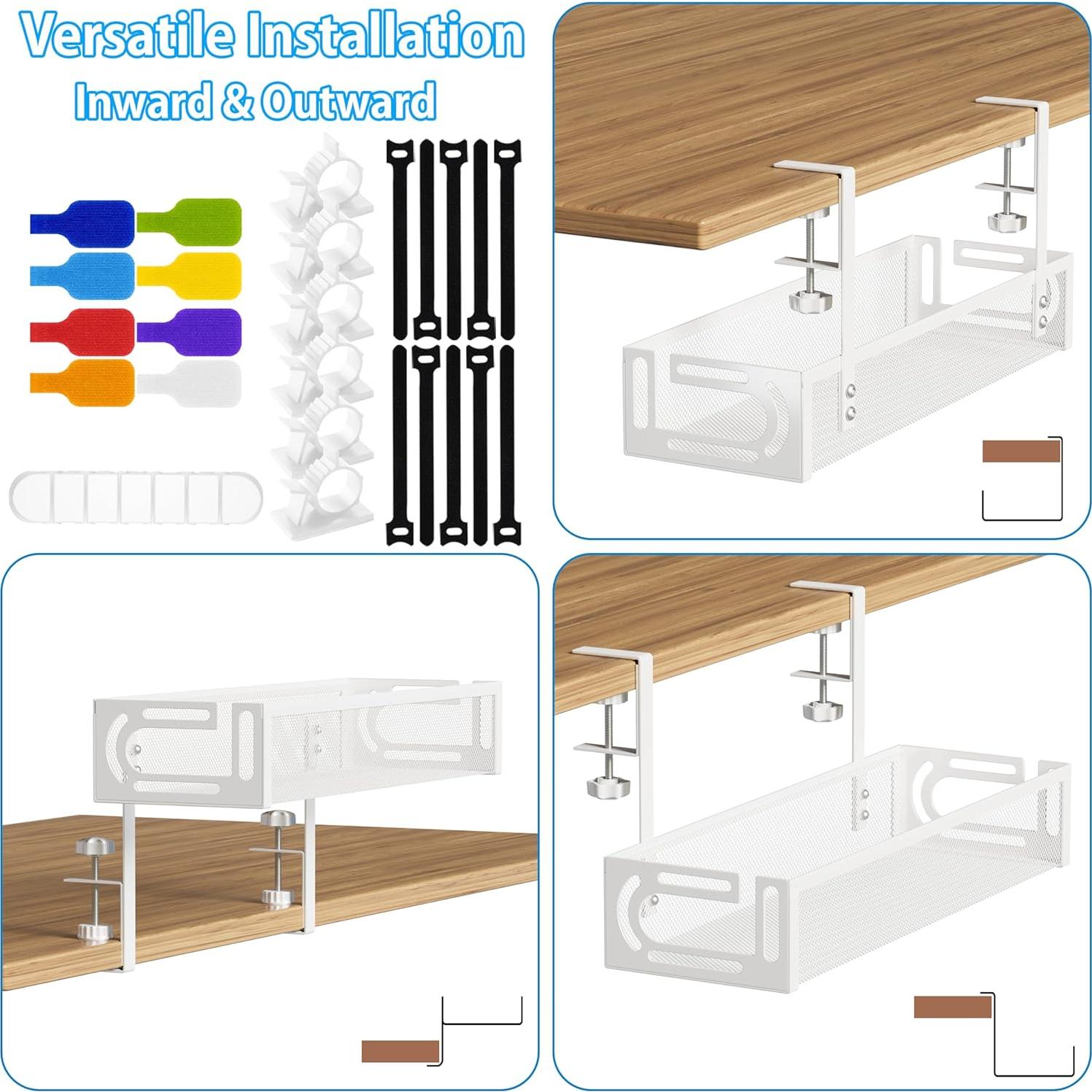 Organizador de Cables SONATURE 15.8" Blanco Sin Perforaciones