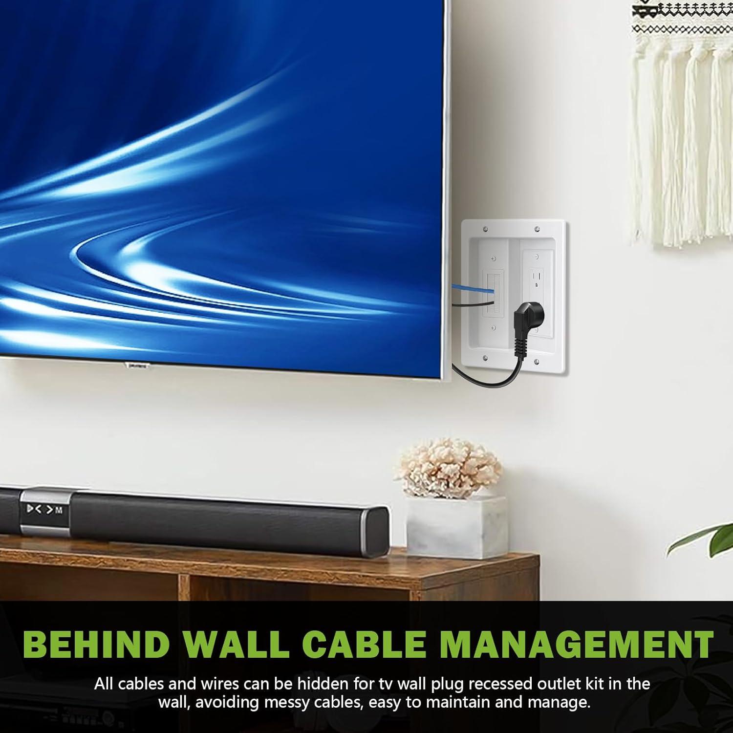 Kit de gestión de cables empotrado Doufuhua para TV 24.68x19.99cm