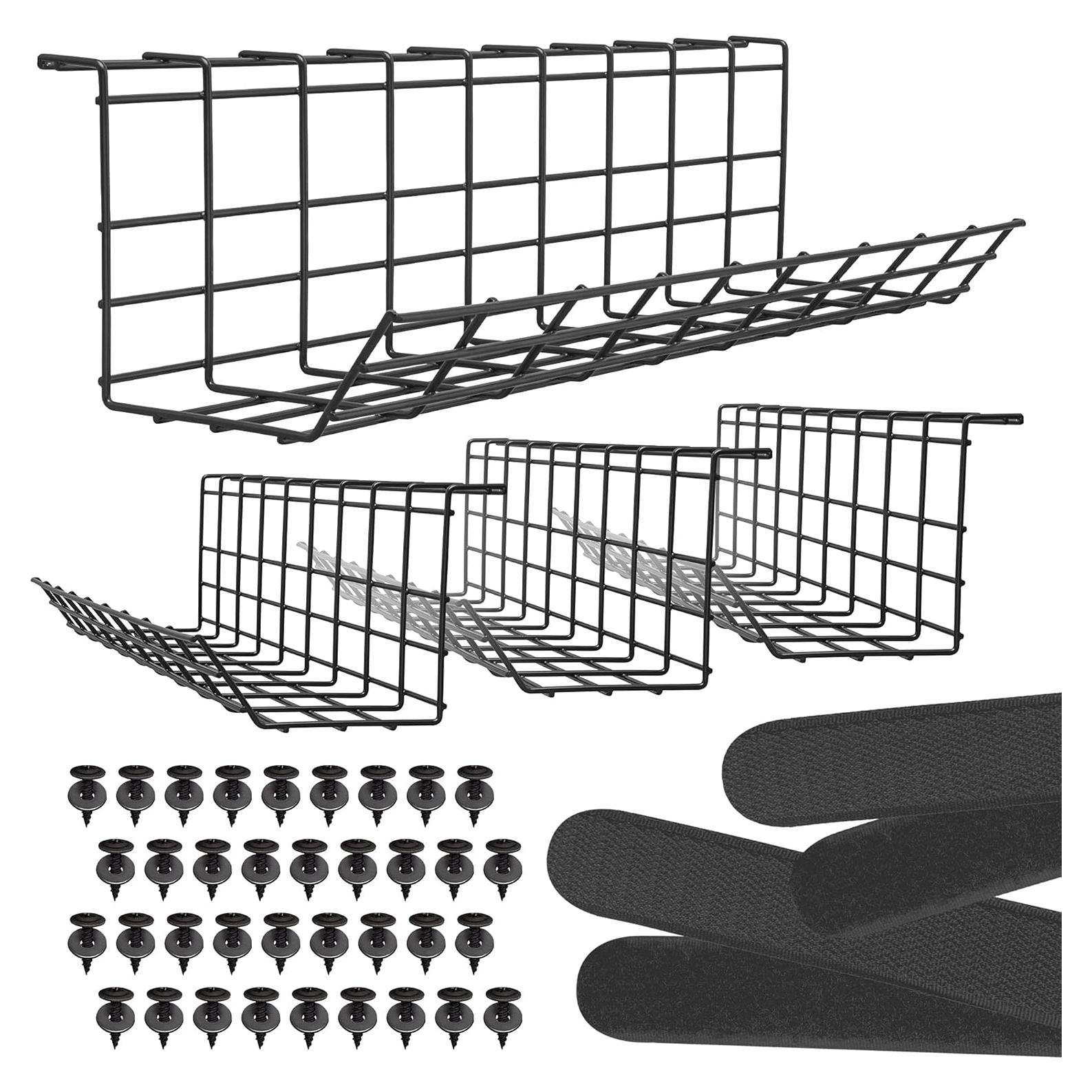 Bandeja Organizador de Cables Hub Escandinavo 43.18cm - Set de 4