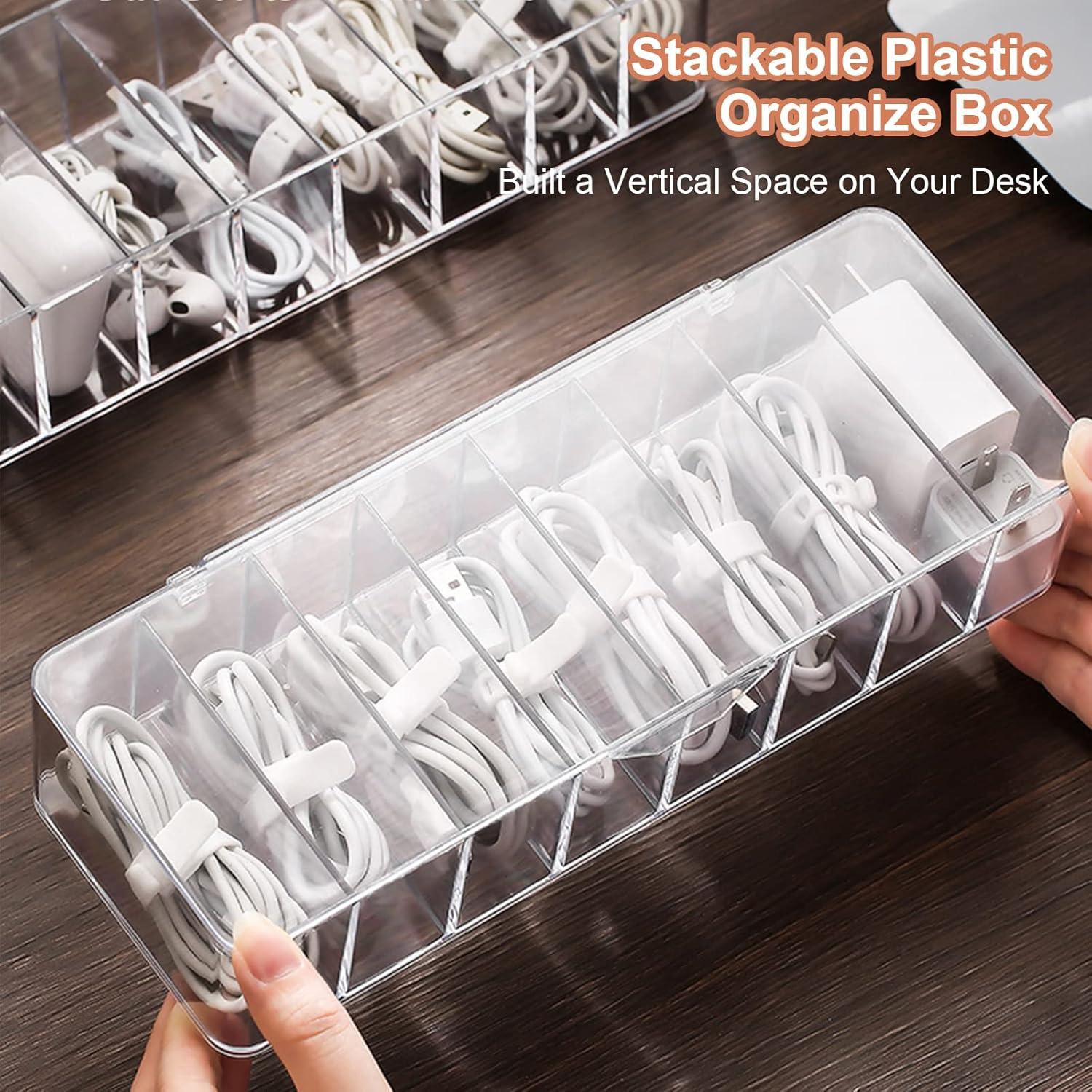 Caja Organizadora de Cables Wiwaplex con 10 Correas de Goma