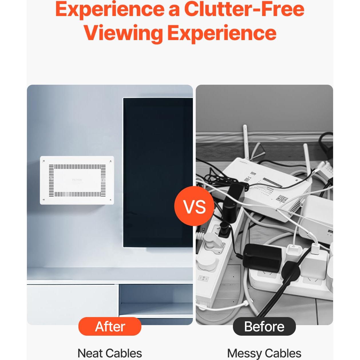 Caja de Medios Empotrada VEVOR 9 Pulgadas Acero Blanco