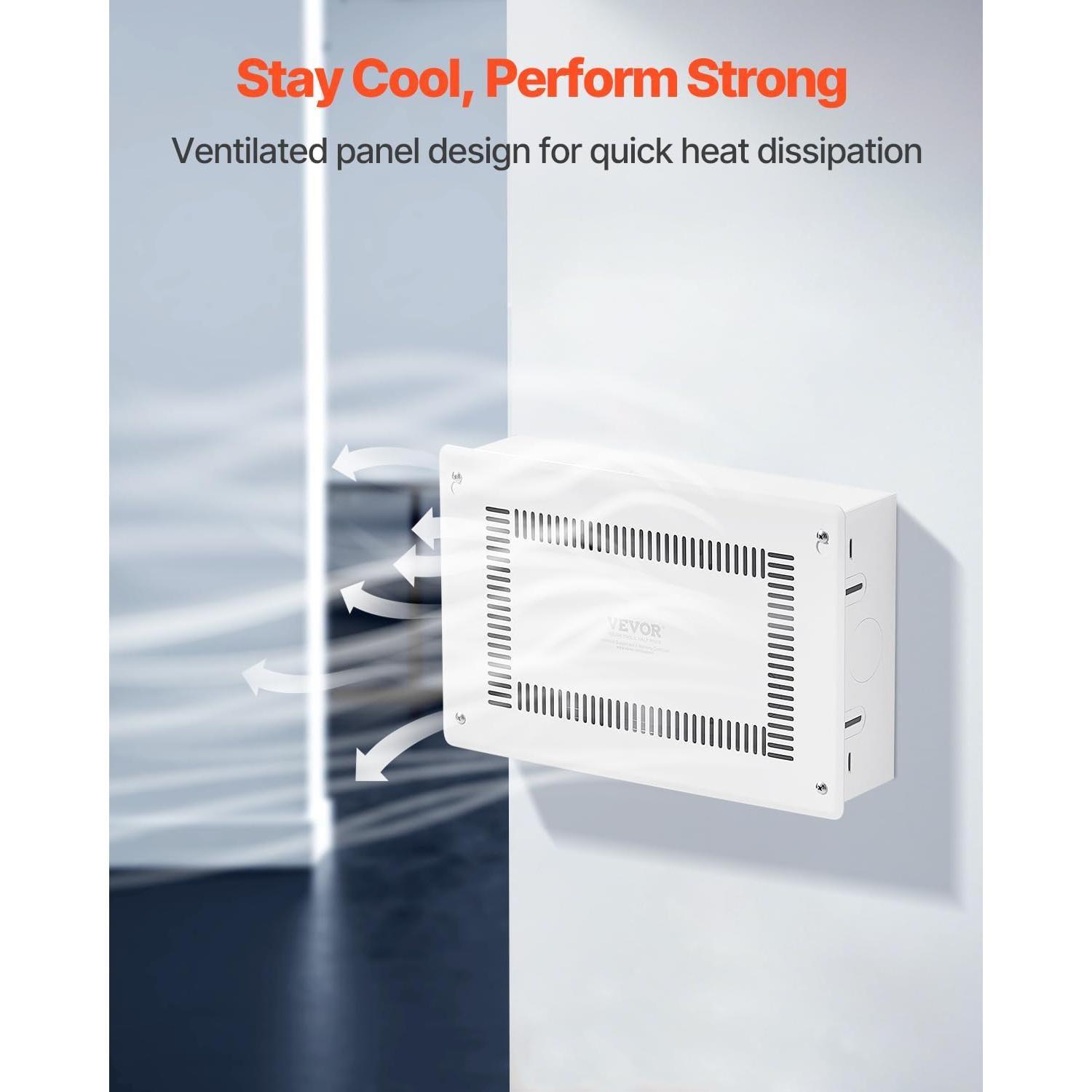 Caja de Medios Empotrada VEVOR 9 Pulgadas Acero Blanco