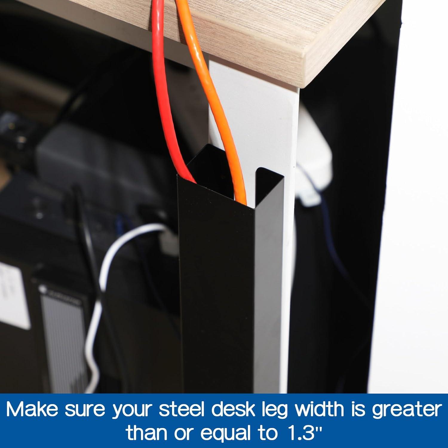 Canal de Gestión de Cables Magnético Blulu 35.56 cm Negro - 2 Paquetes