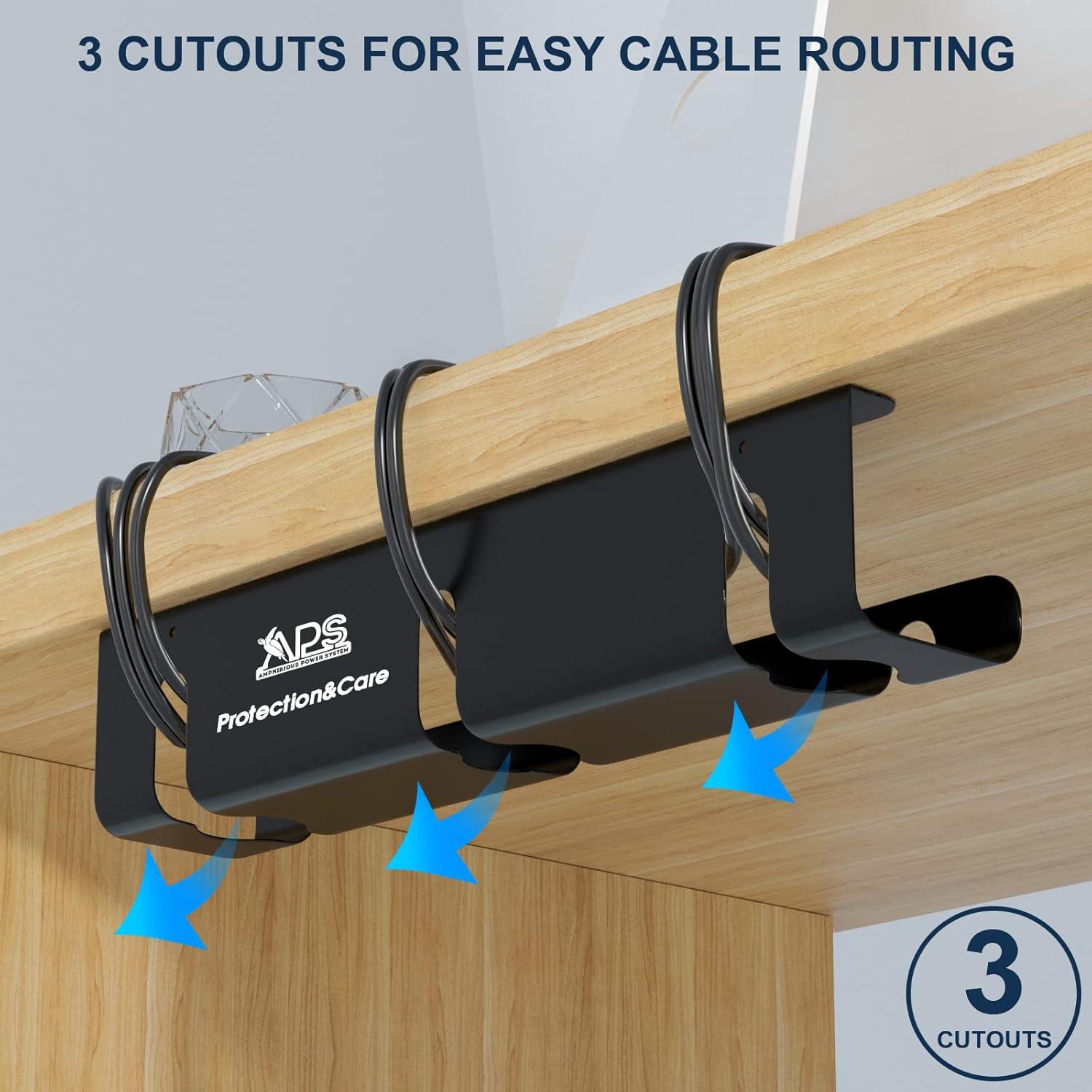 Bandeja de Gestión de Cables APS 40.64x8.89cm Soporte Negro