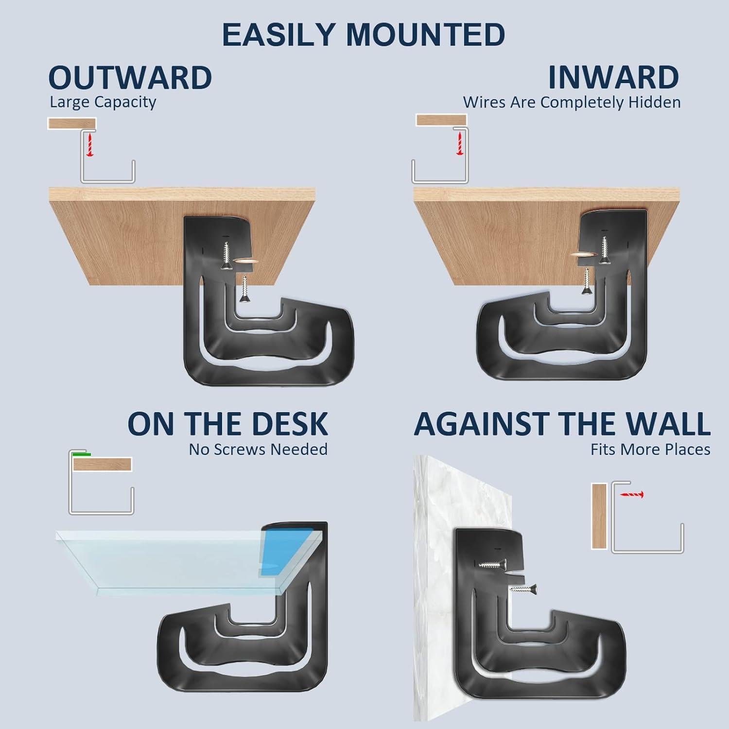 Bandeja de Gestión de Cables APS 40.64x8.89cm Soporte Negro