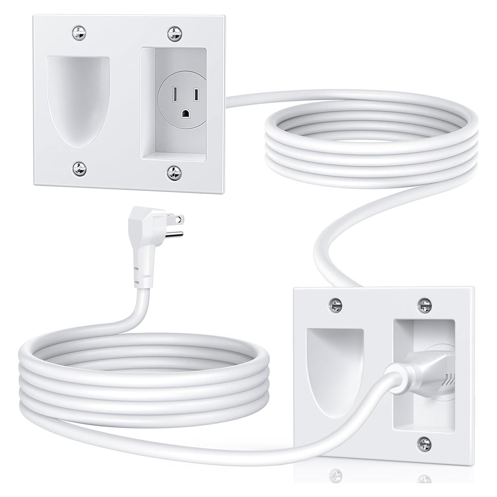 Ocultador de Cables para TV Elecpow - Kit de Pared Blanco