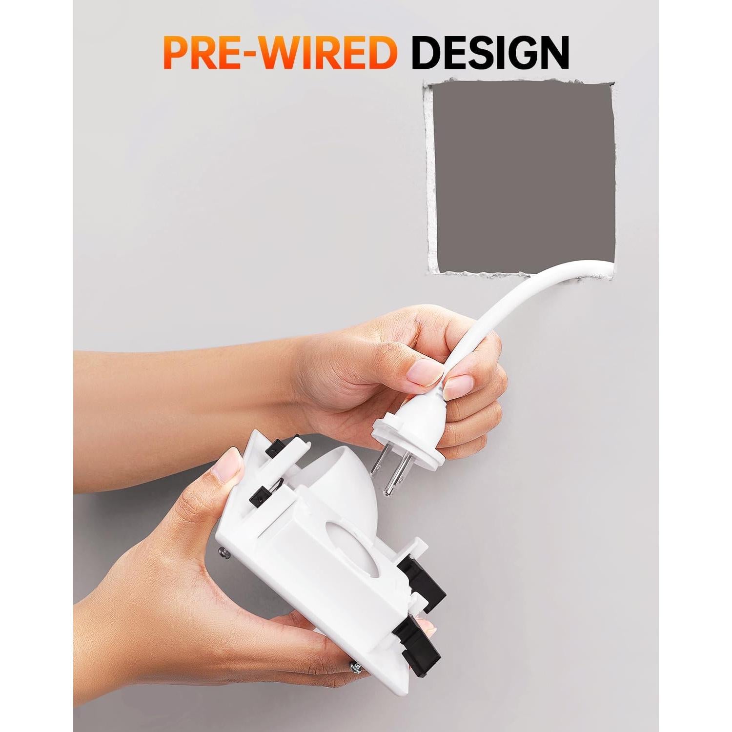 Ocultador de Cables para TV Elecpow - Kit de Pared Blanco