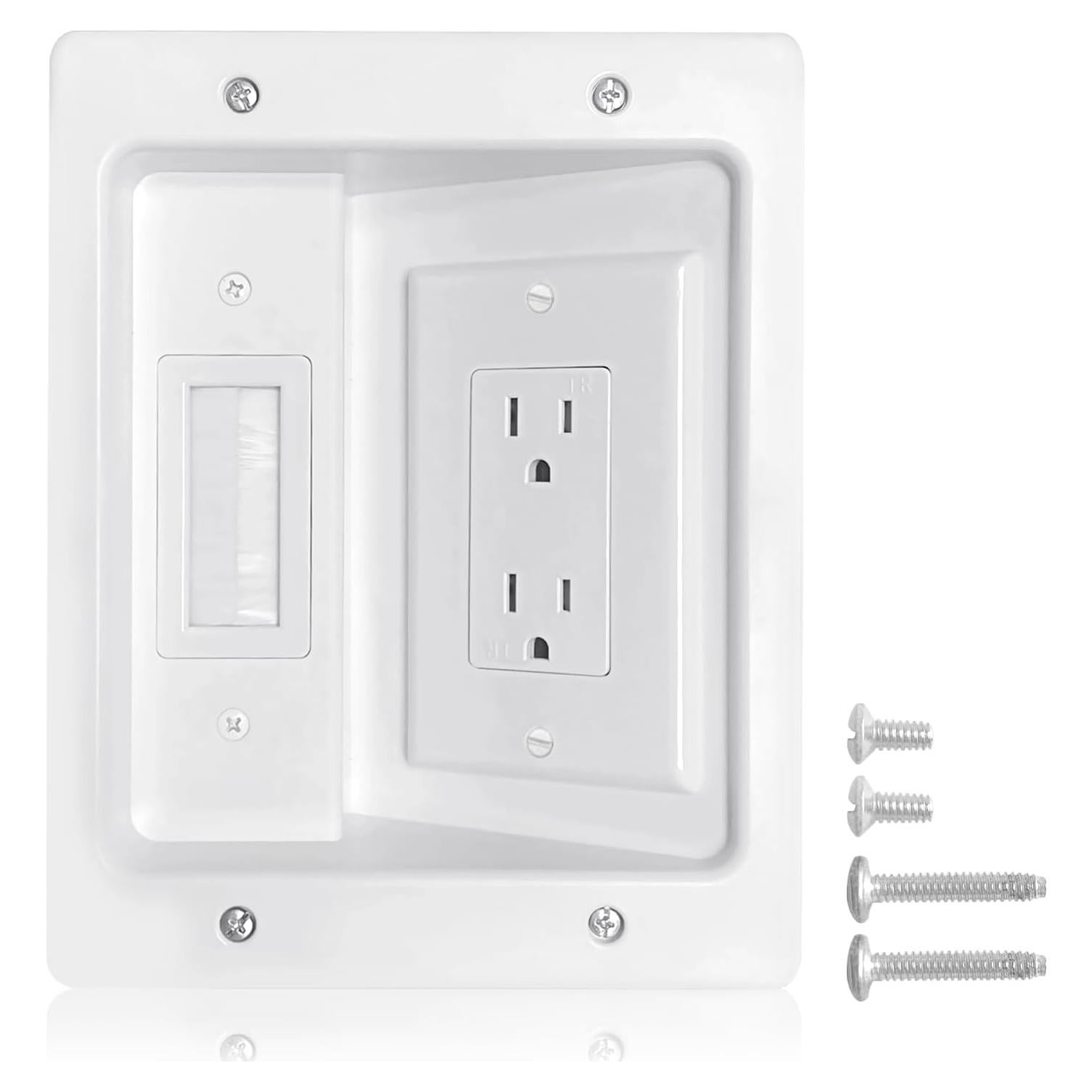 Caja de Salida Empotrada FANYINTY 15.7x20.1 cm Gestión de Cables